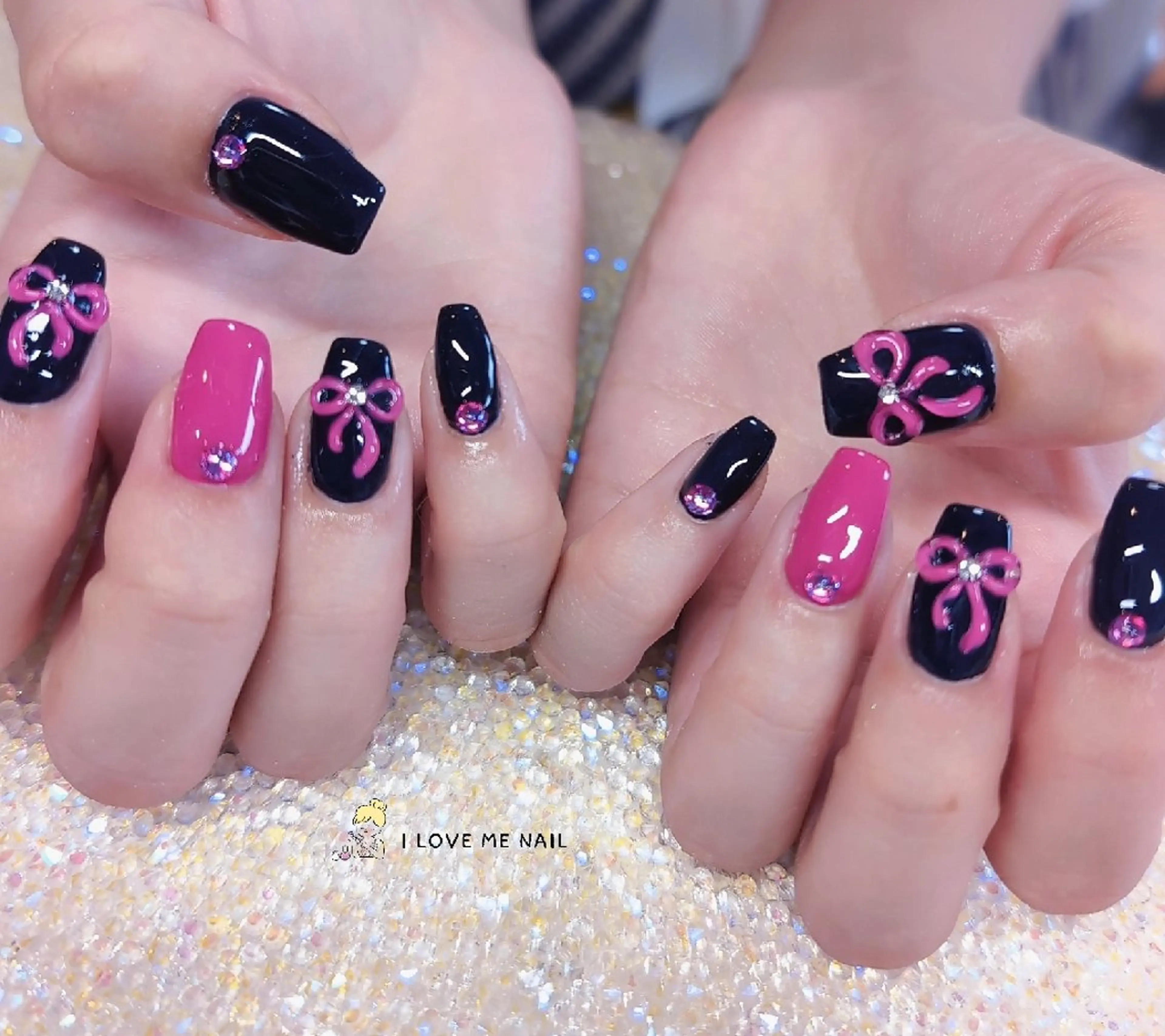 ネイル 長さ出し ハート 韓国ネイル マグネットネイル ニュアンスネイル ハンドネイル I LOVE ME NAIL.｡.:*♡のネイルデザイン