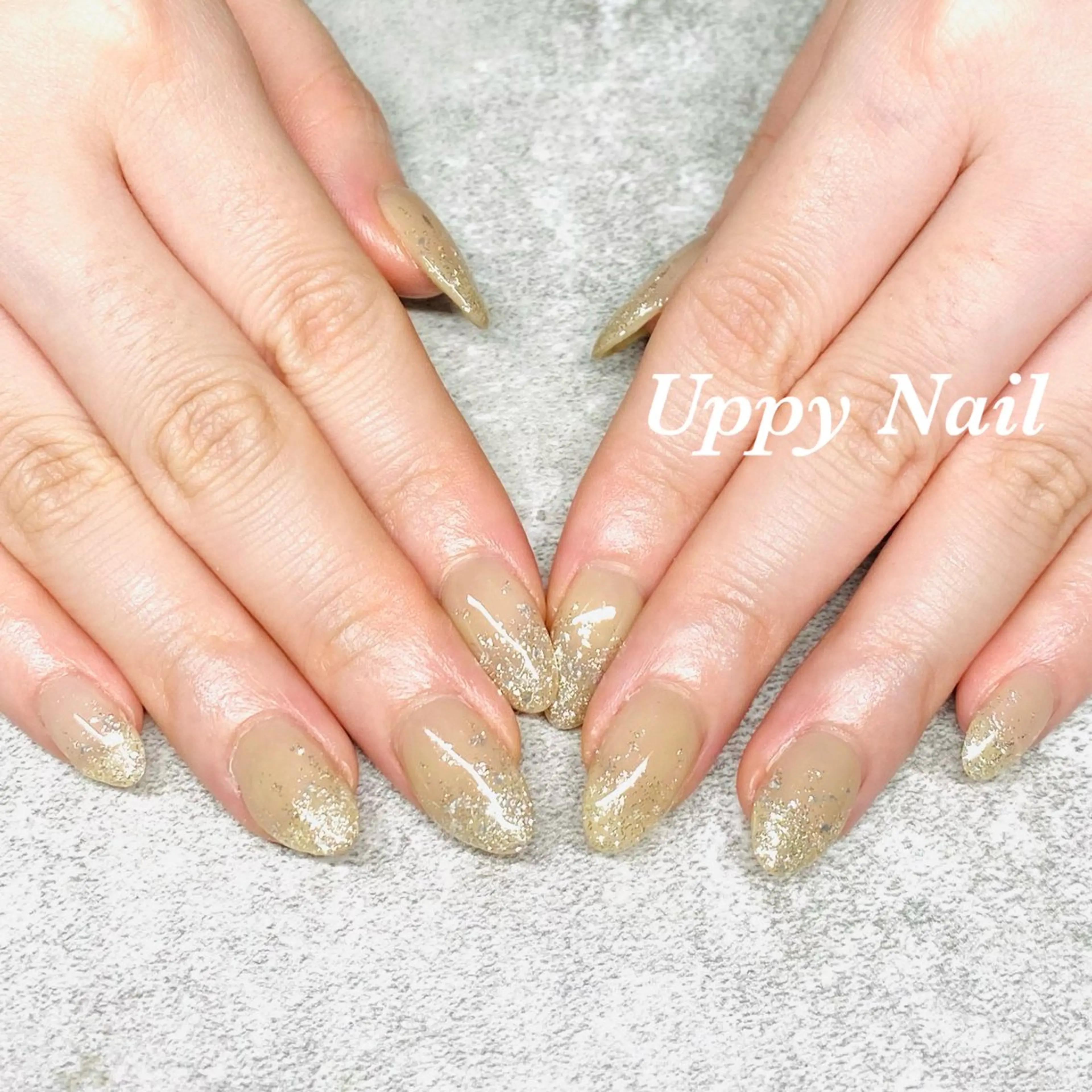 ネイル ラメ(グリッター) ハンドネイル Uppy Nail ukyoのネイルデザイン