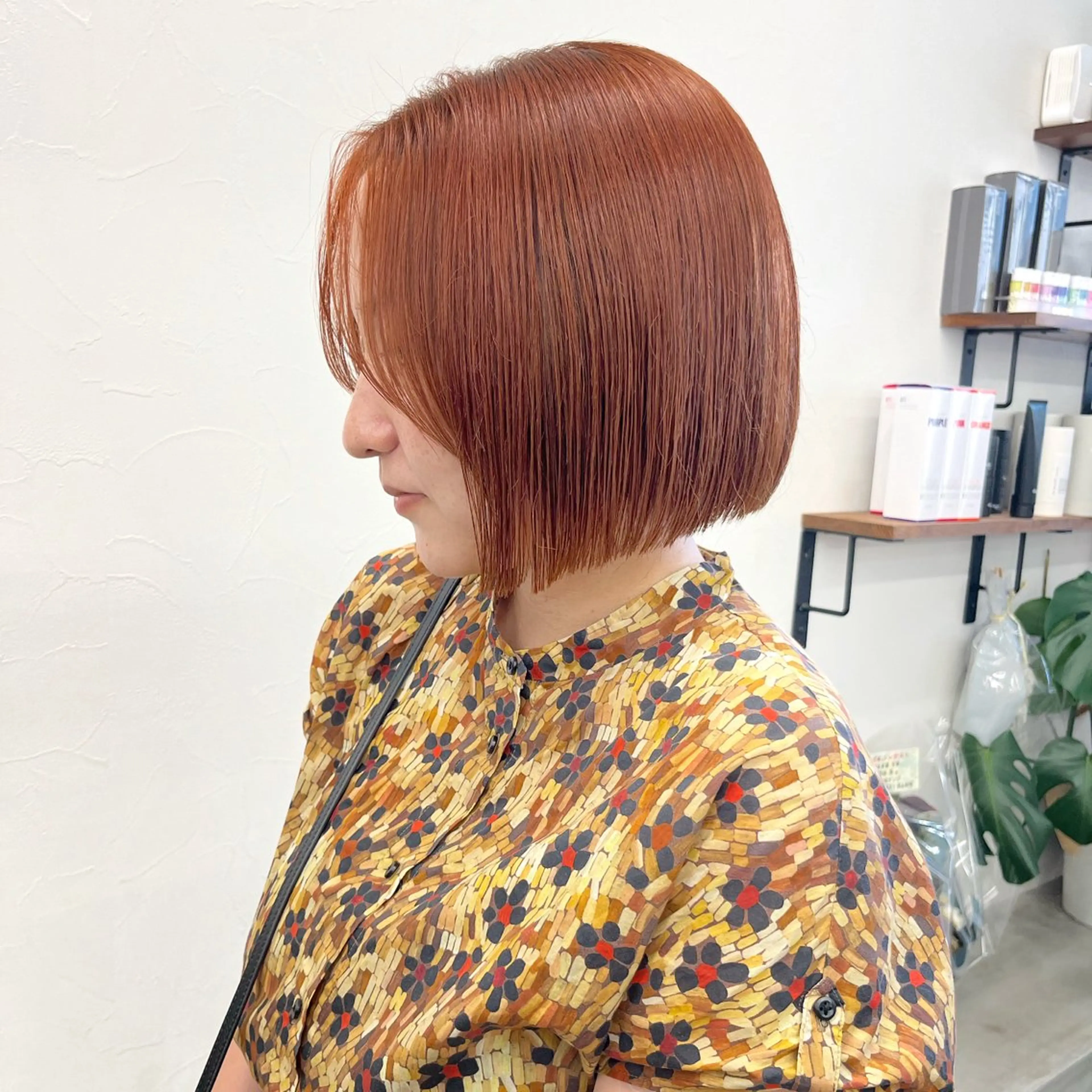 ショート カラー ブリーチ ブラウンカラー ブリーチなしカラー オレンジ オレンジブラウン カット ヘアカラー トリートメント 初めてのショート お任せください✂️のヘアスタイル