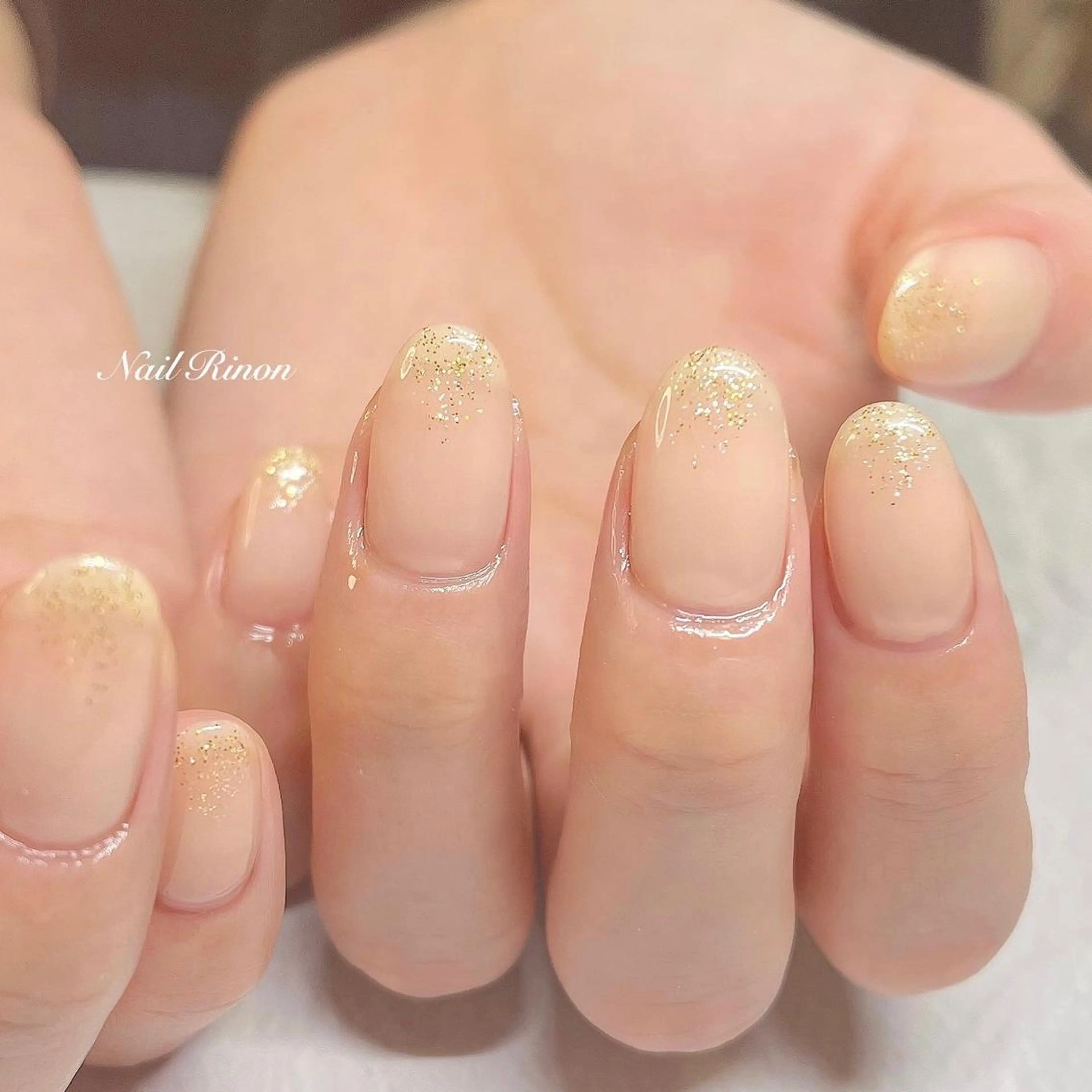 ネイル キラキラネイル シンプルネイル ハンドネイル Nail Rinonのネイルデザイン