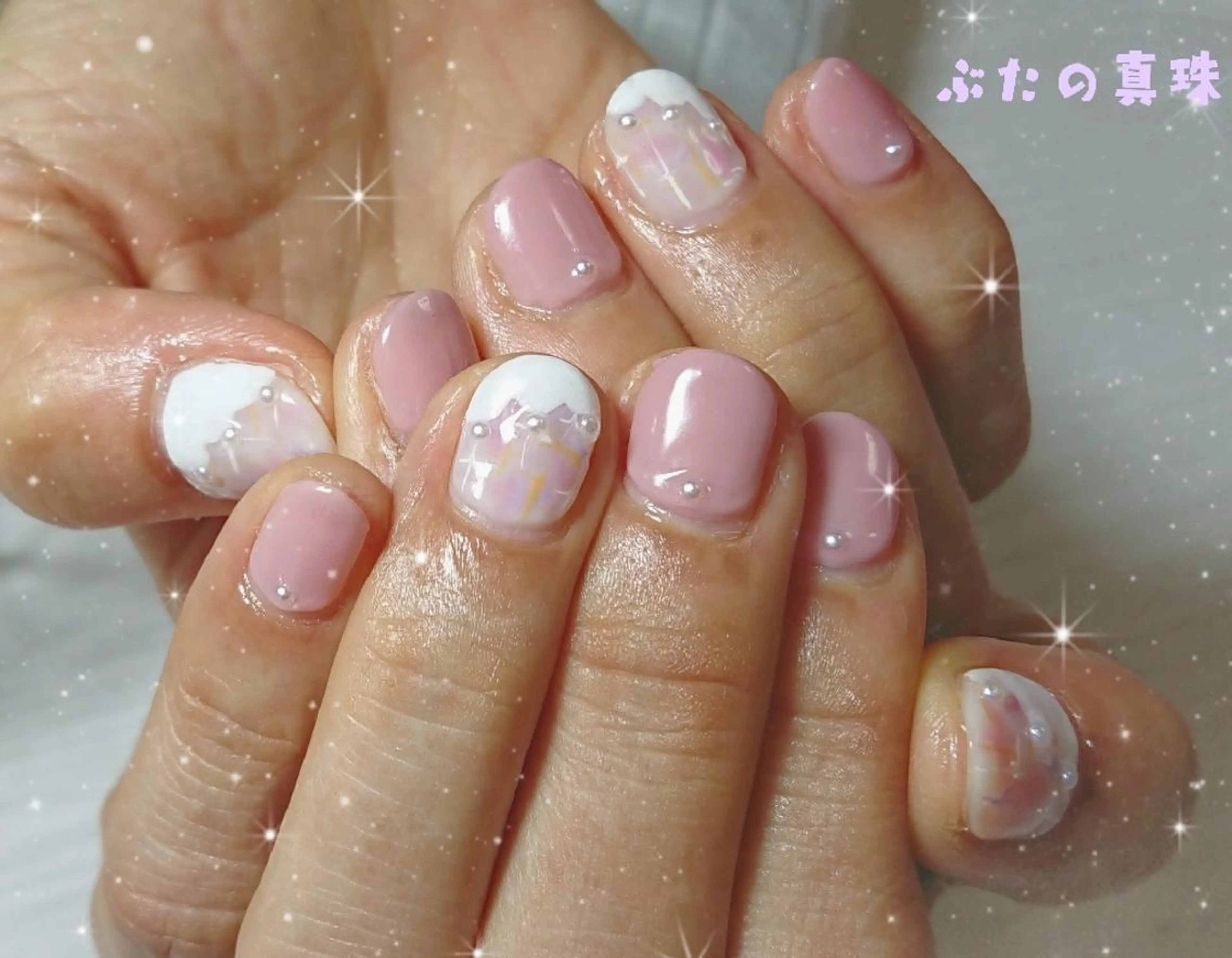 ネイル ツイードネイル ハンドネイル 林 珠里のネイルデザイン