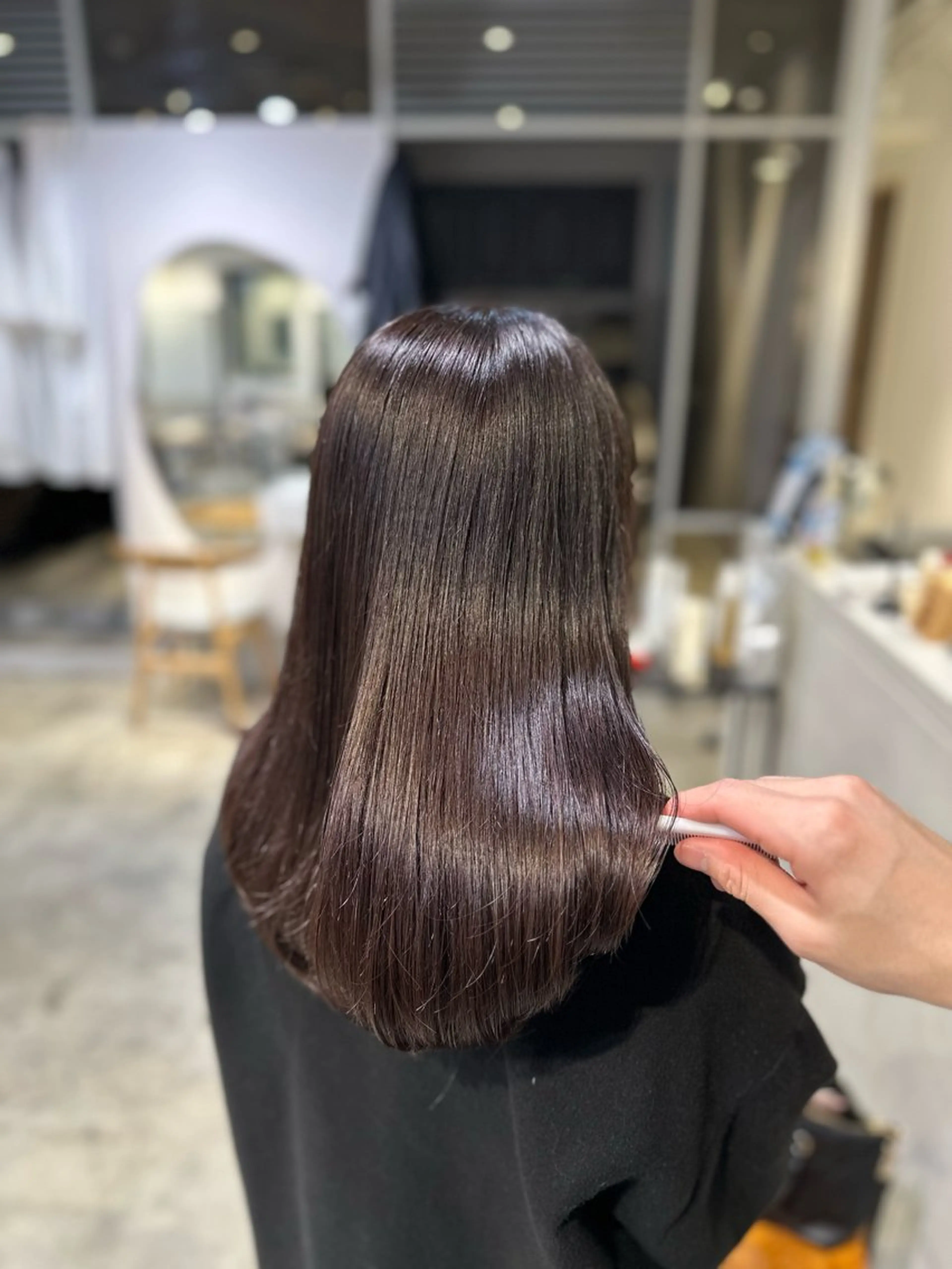 セミロング カラー ブラウンカラー ピンクカラー ピンクブラウン 韓国ヘア/レイヤー Yan✂︎のヘアスタイル