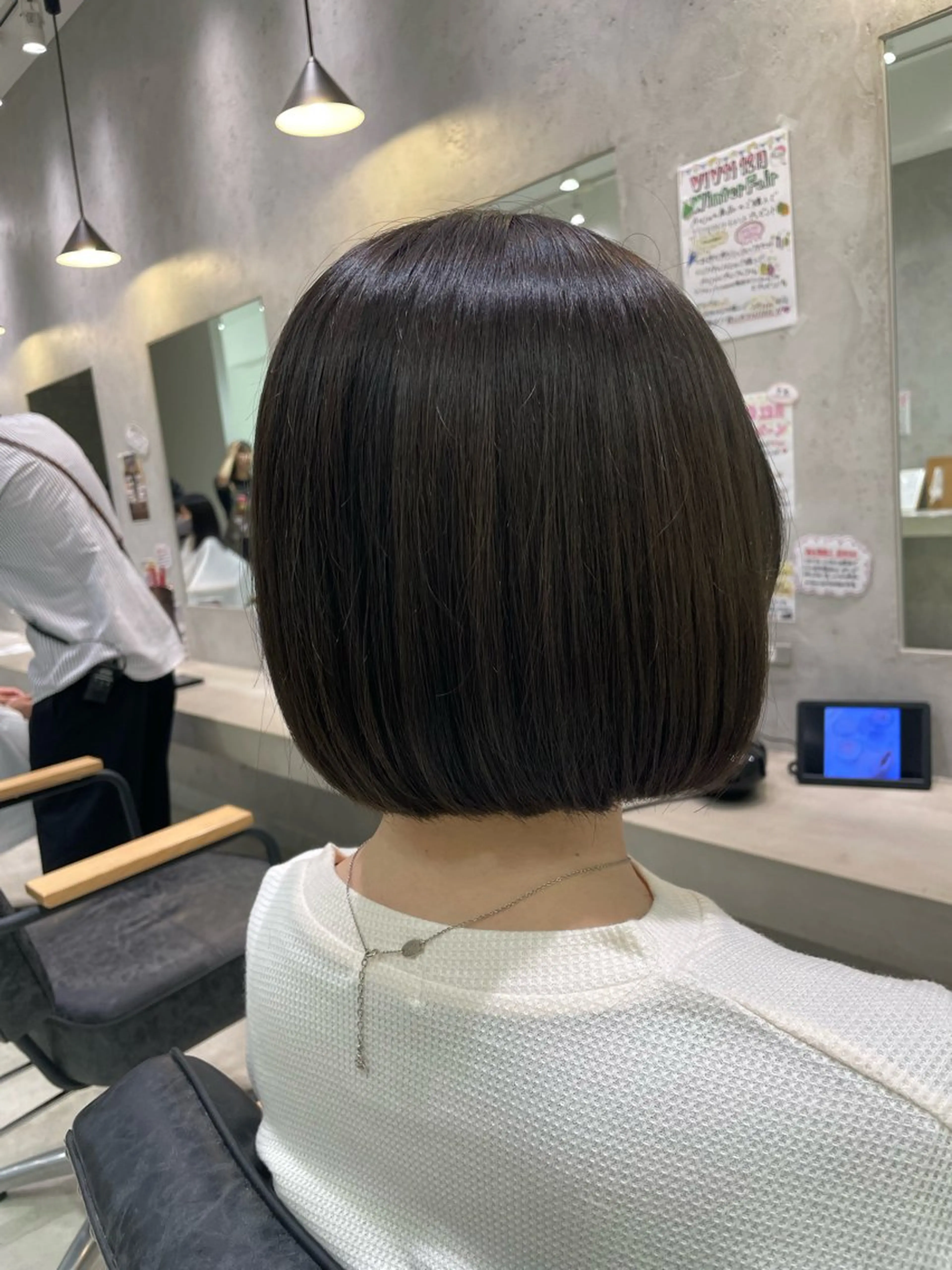 ショート 切りっぱなしボブ ボブ カット トリートメント 神野 れなのヘアスタイル