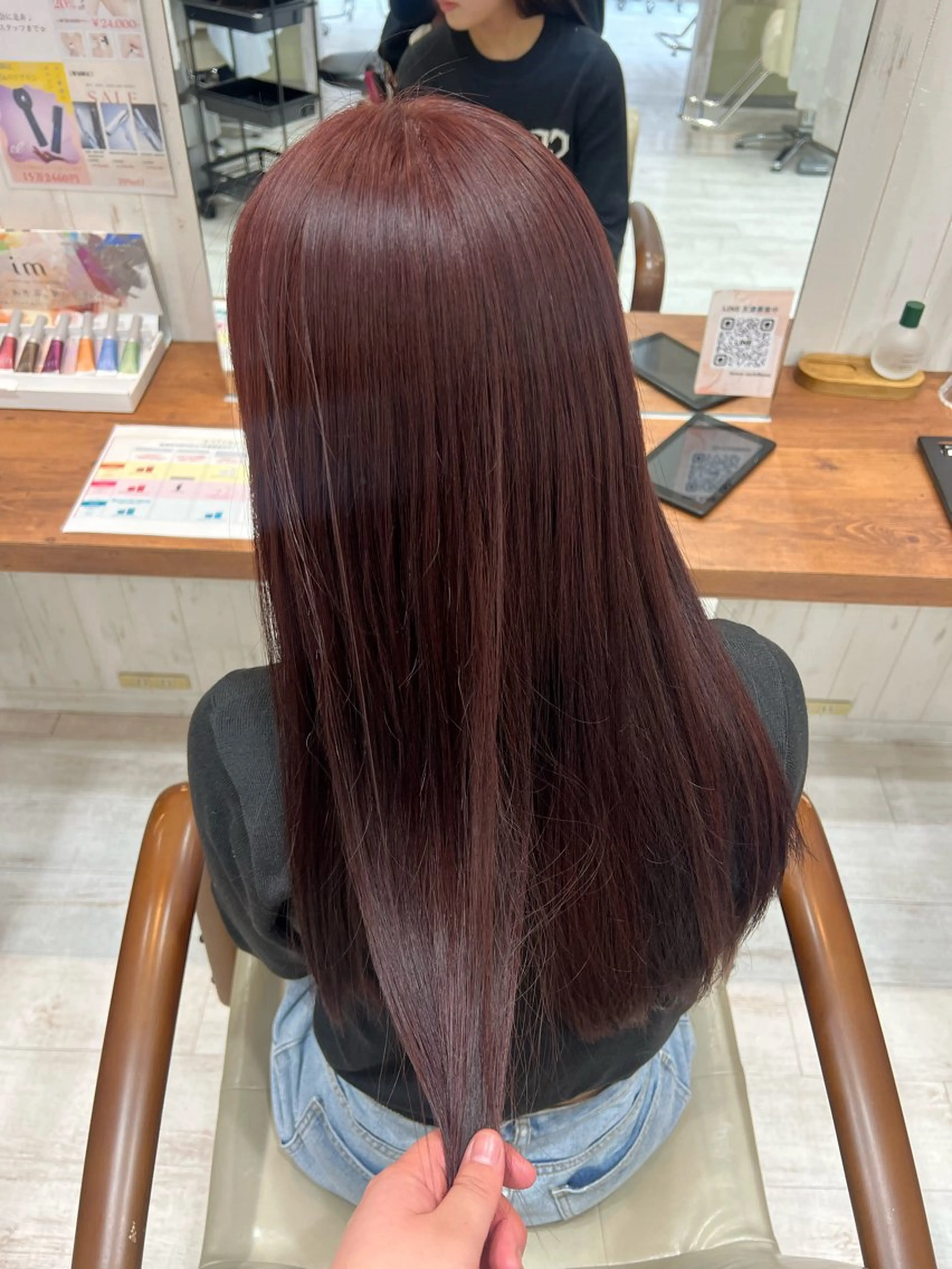 ロング ボブ ハイライト 髪質改善 レイヤーカット FANスタイリスト Ⓜ️EIのヘアスタイル