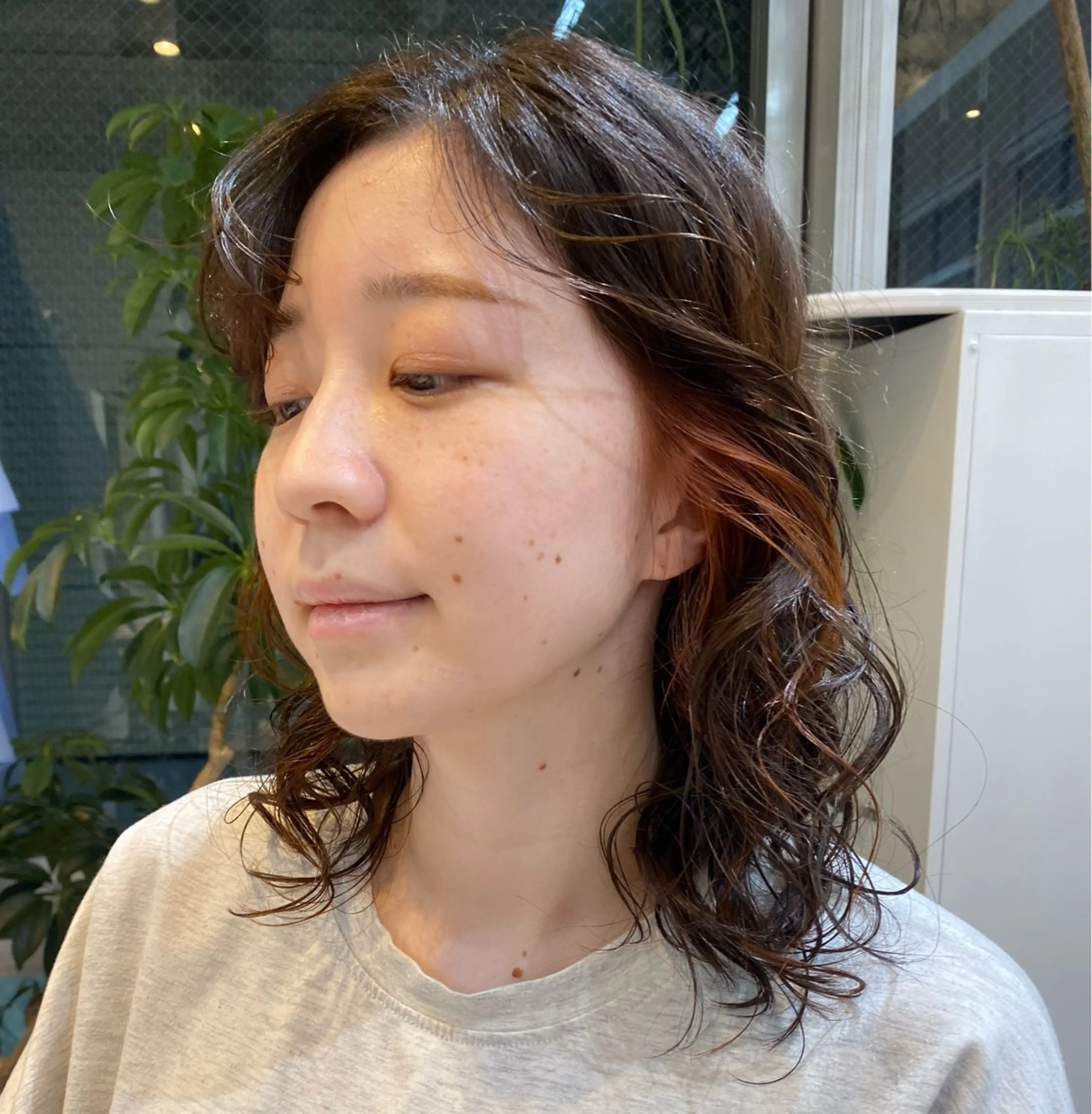 ミディアム カラー ブリーチ ダブルカラー ブリーチなしカラー ichika/福岡 /透明感カラー🤎のヘアスタイル