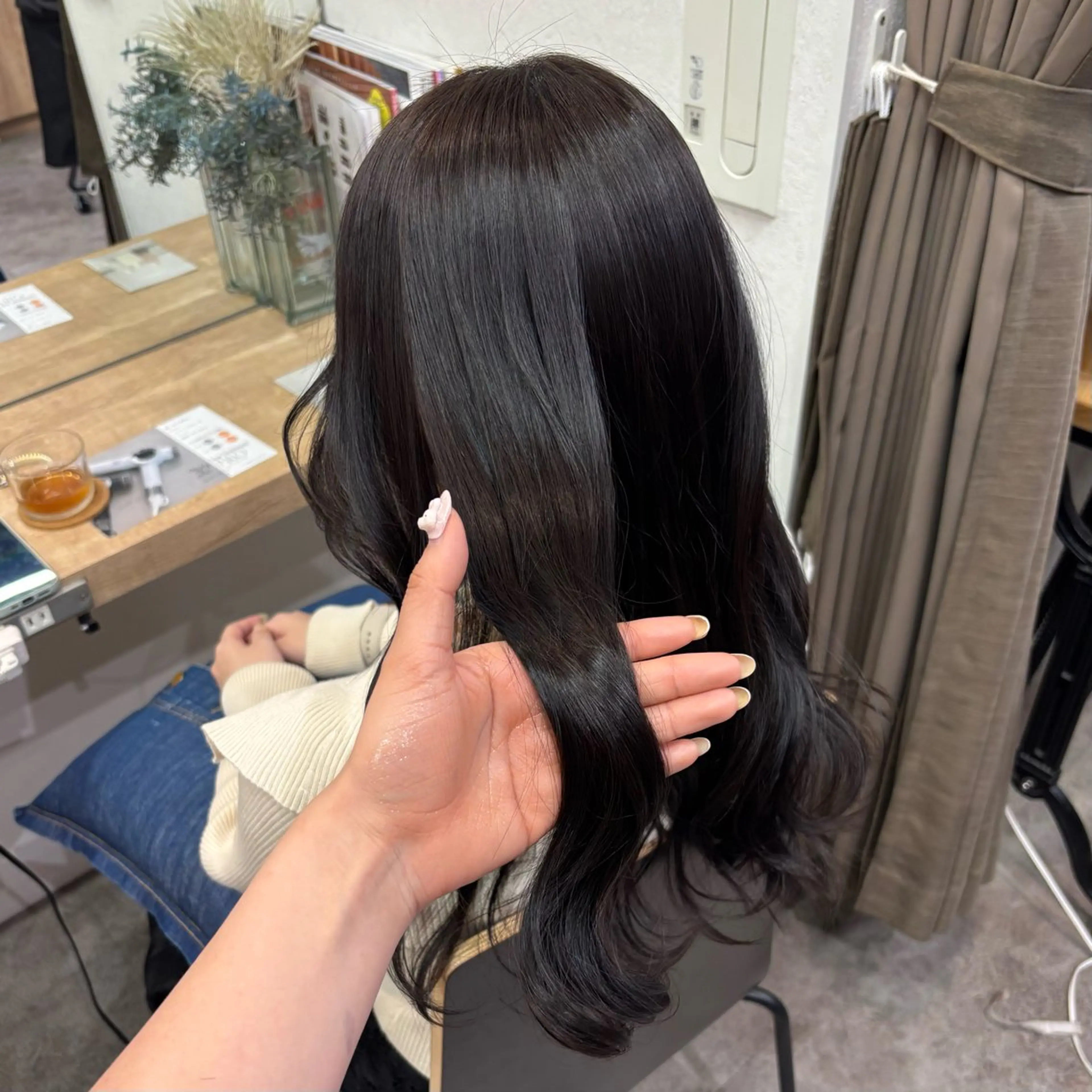 カラー ヘアカラー トリートメント 艶感カラー/オリーブ アレンジ：♡のヘアスタイル