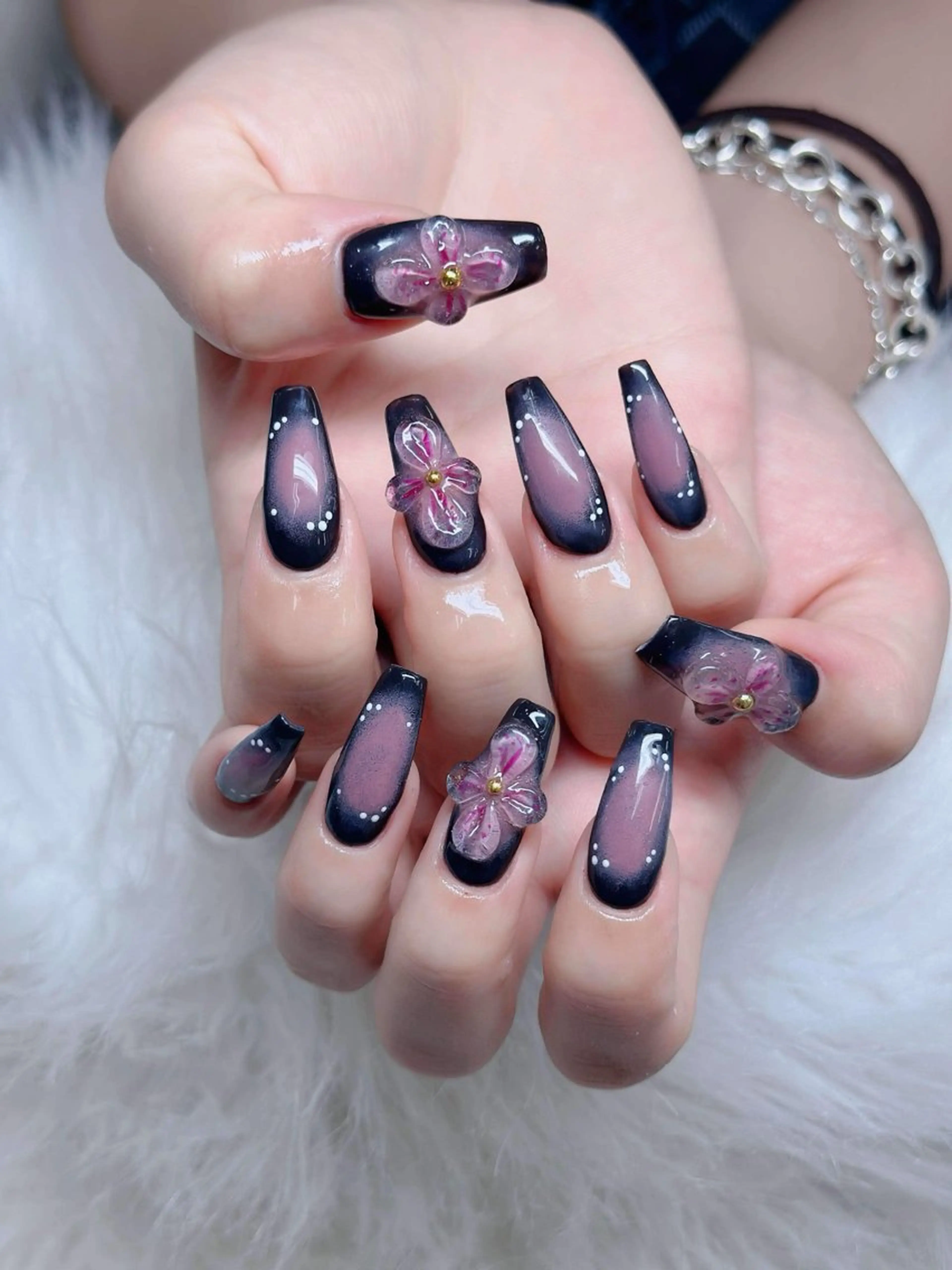 ネイル アートネイル フレンチネイル ジェルネイル 韓国ネイル マグネットネイル Lenie Nail Salonのネイルデザイン