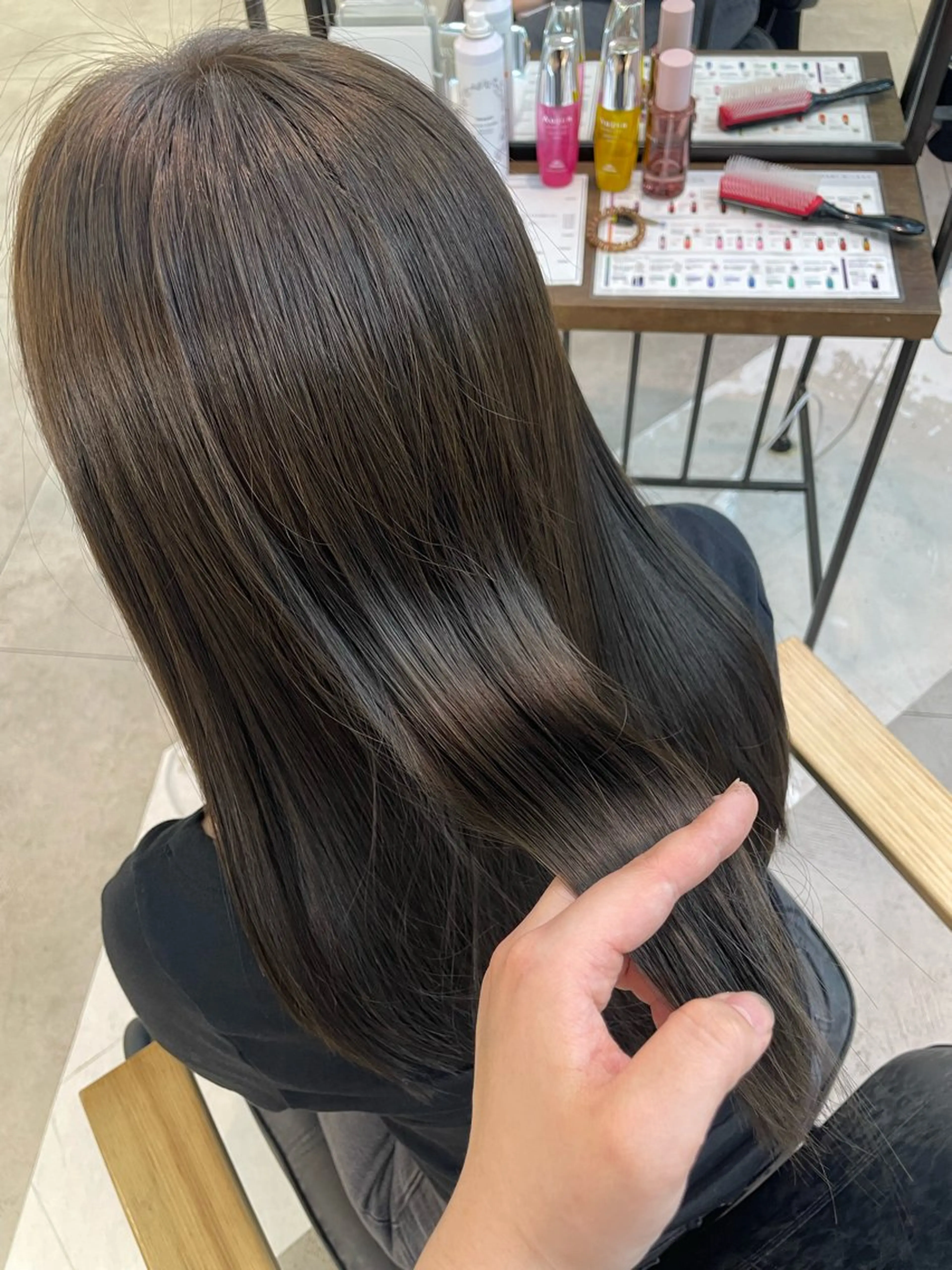 ロング カラー 韓国ヘア/グレージュ kanako🤍🫧のヘアスタイル