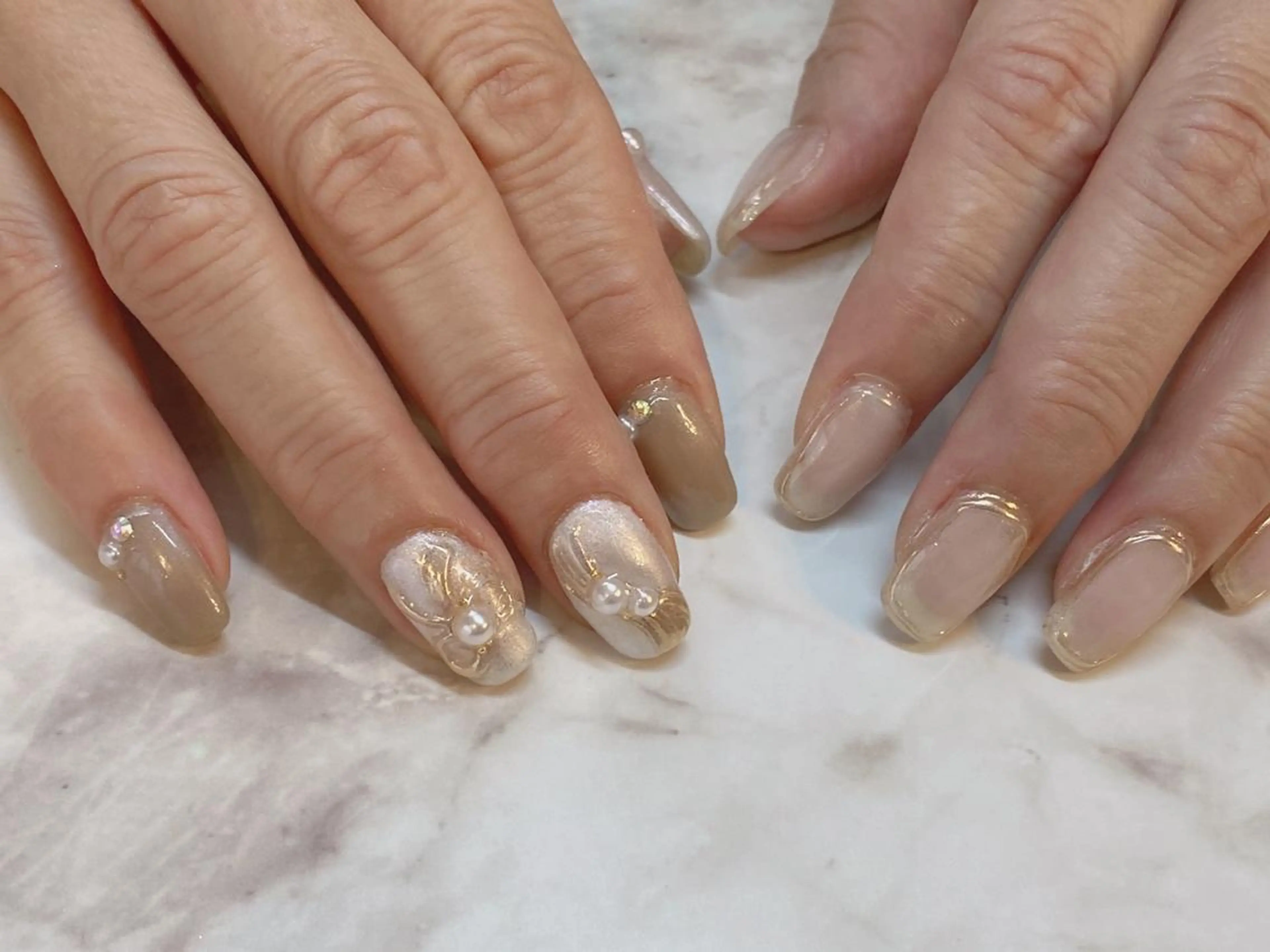 ネイル アートネイル ジェルネイル ニュアンスネイル パラジェル Nailist Honamiのネイルデザイン