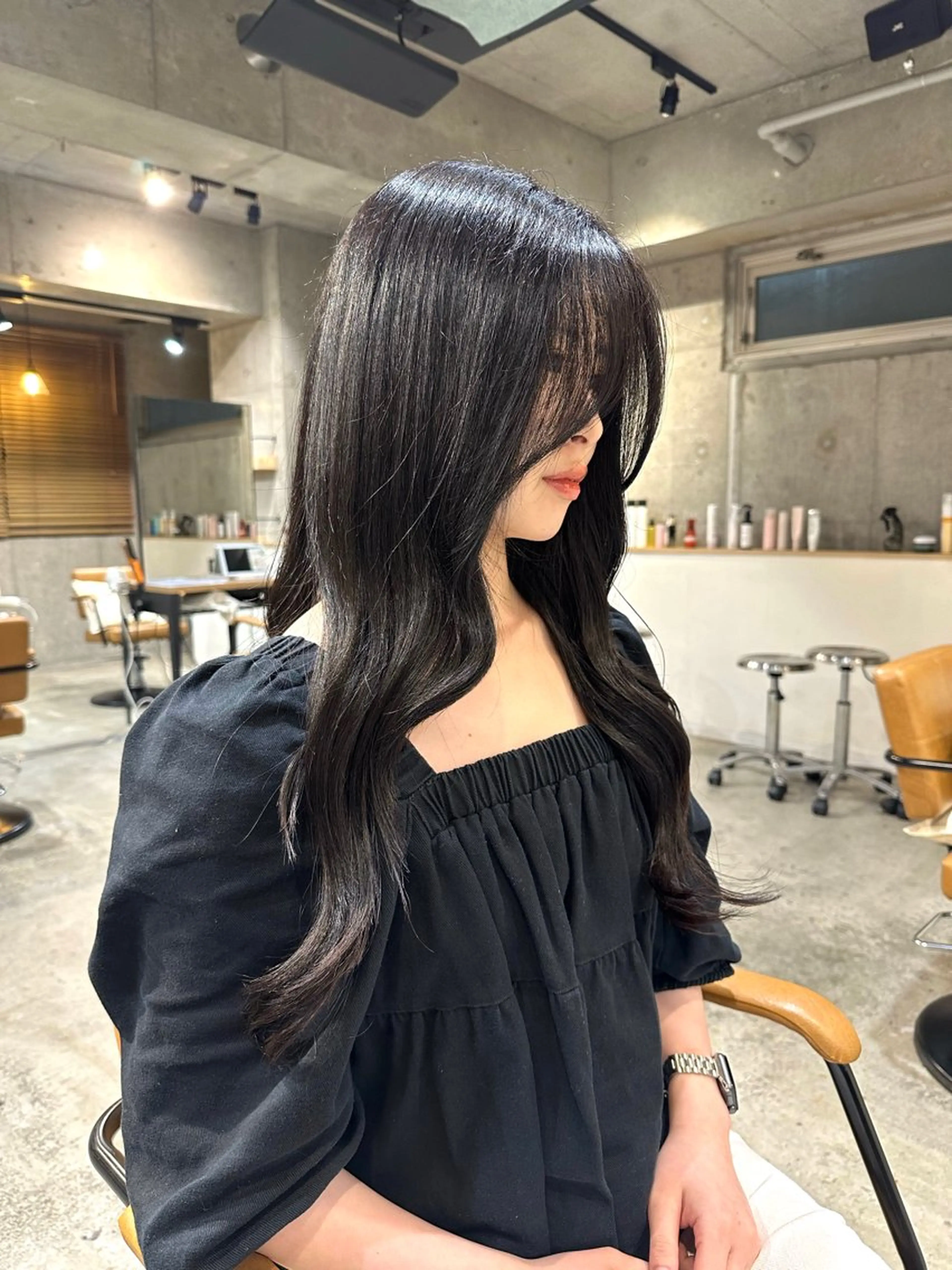 ロング カラー 韓国レイヤー・ボブ/ 暖色⭐️優香⭐️のヘアスタイル