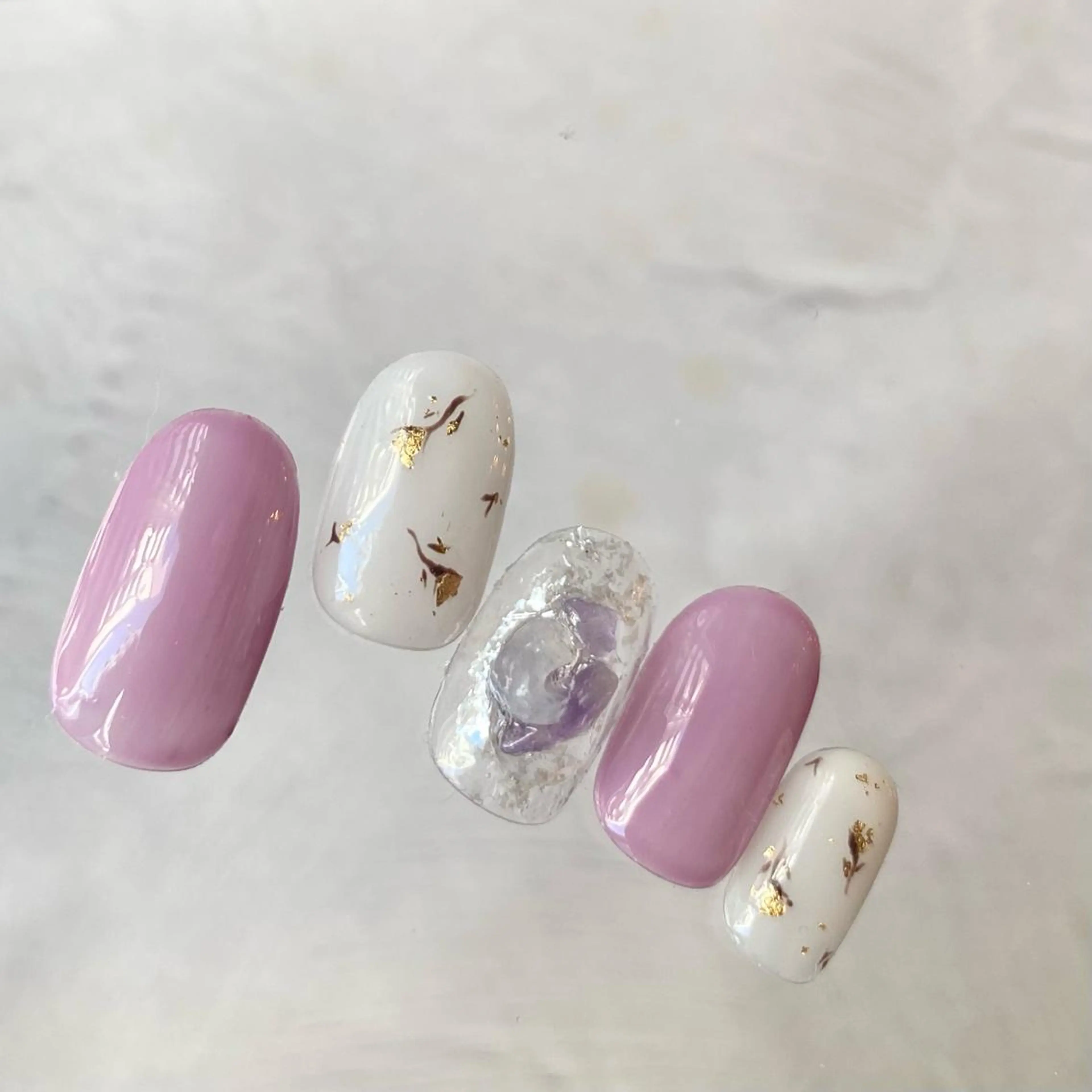 ネイル アートネイル フットネイル ニュアンスネイル 冬ネイル 山田 貴子のネイルデザイン