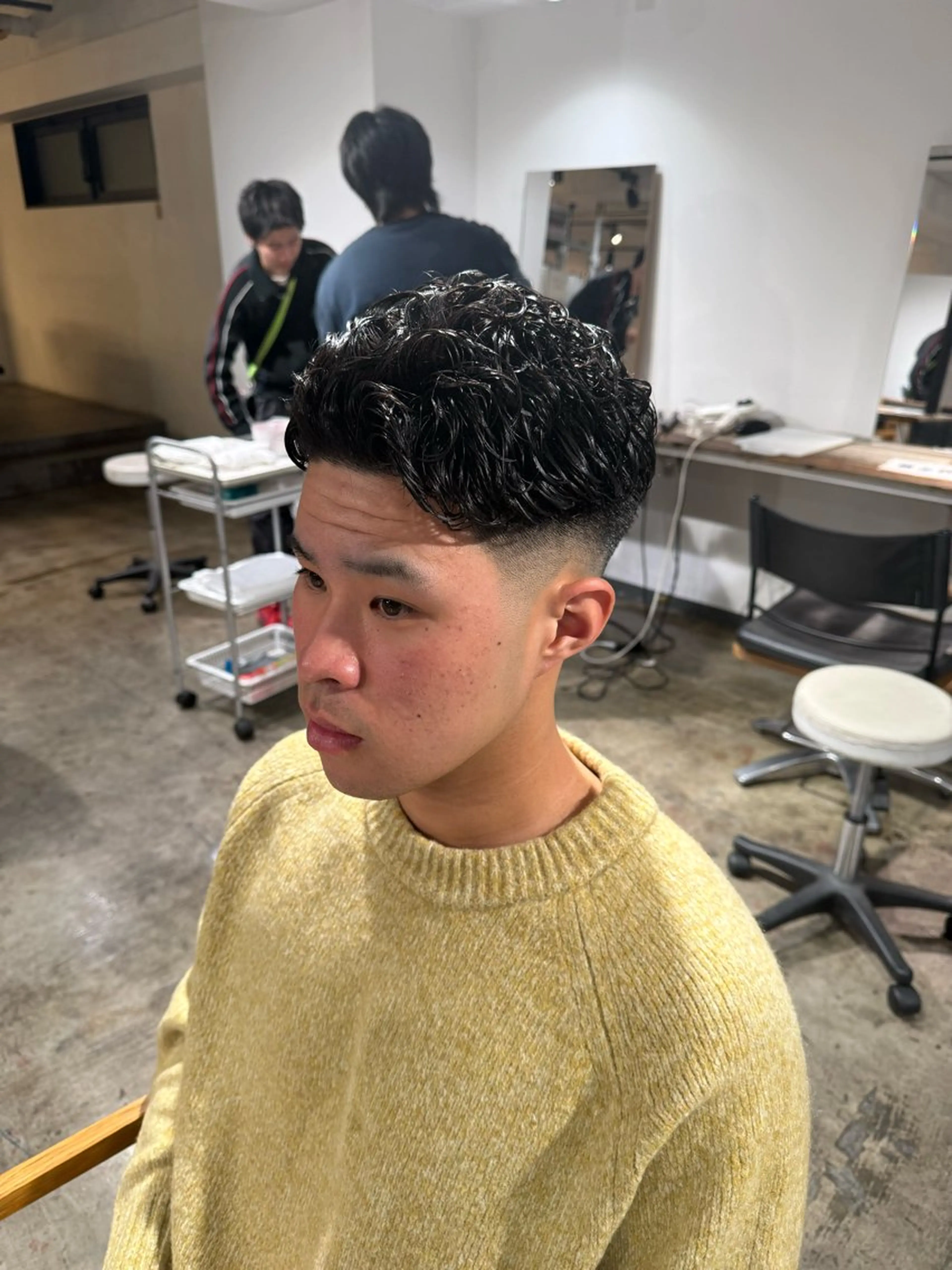 ショート メンズ フェードカット メンズパーマ 特化/中川拓也のヘアスタイル