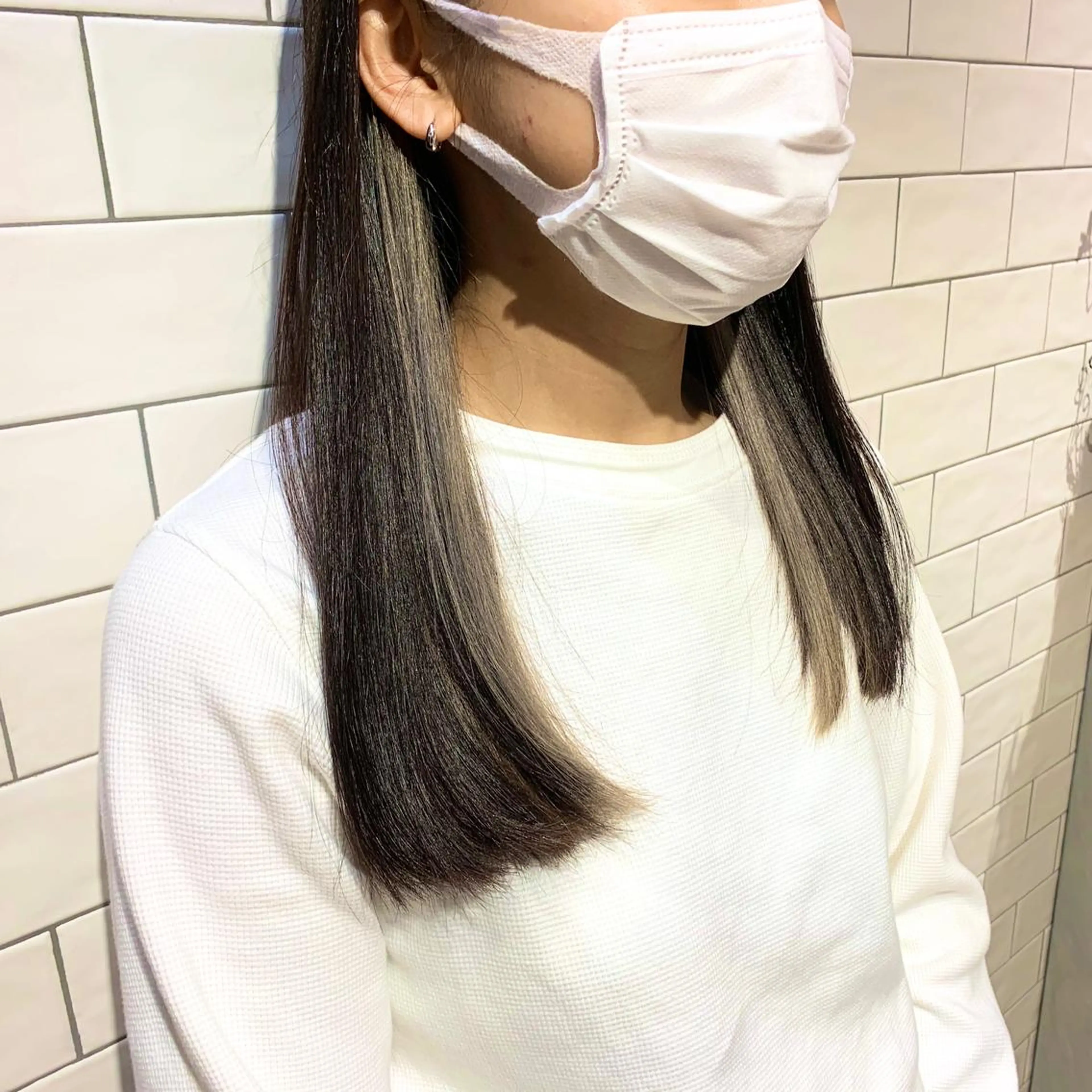 ロング カラー アッシュ 透明感カラー インナーカラー トリートメント ヘアカラー 原山 直人のヘアスタイル