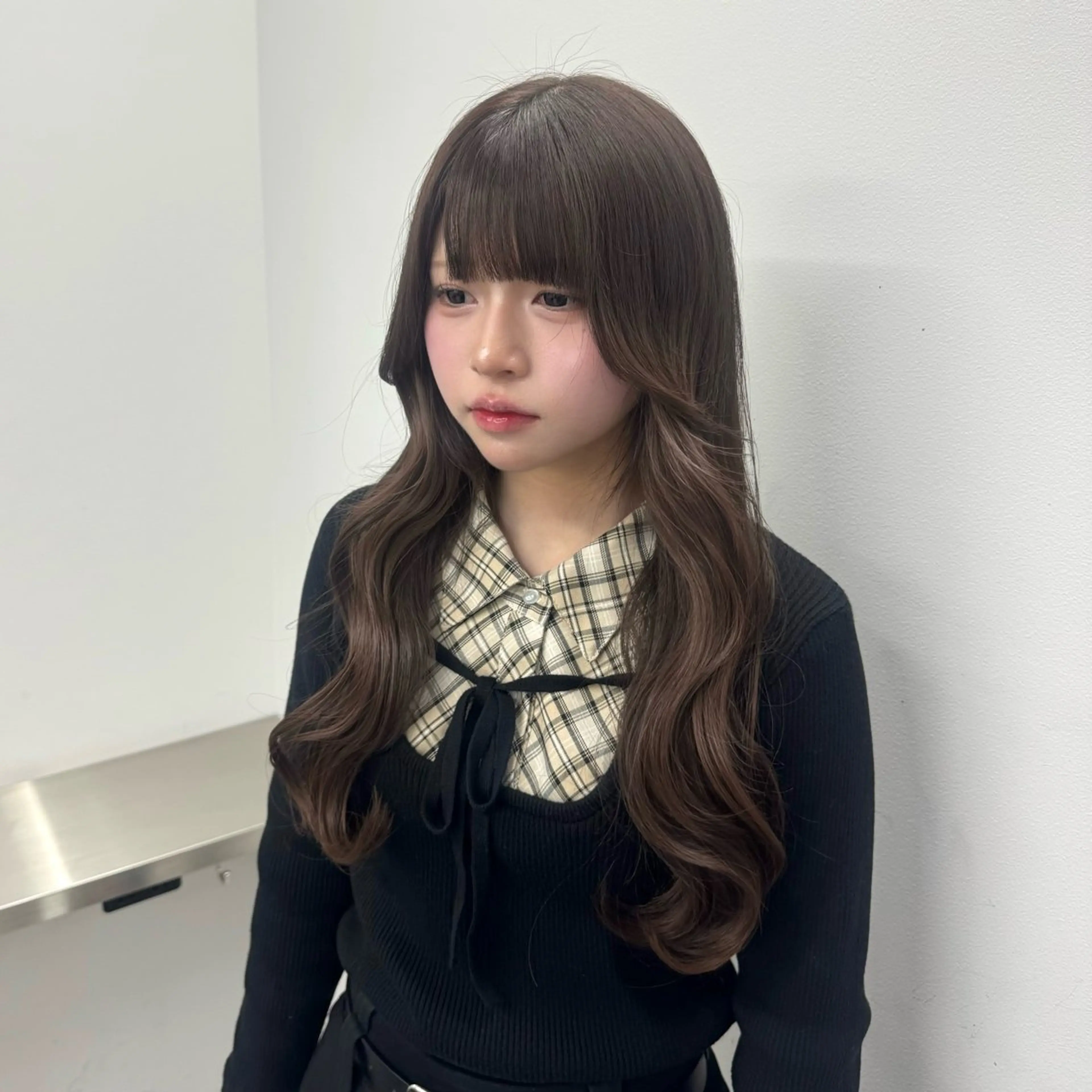 ロング カラー ヘアカラー トリートメント 透明感/ 艶ハイトーン/梨桜のヘアスタイル