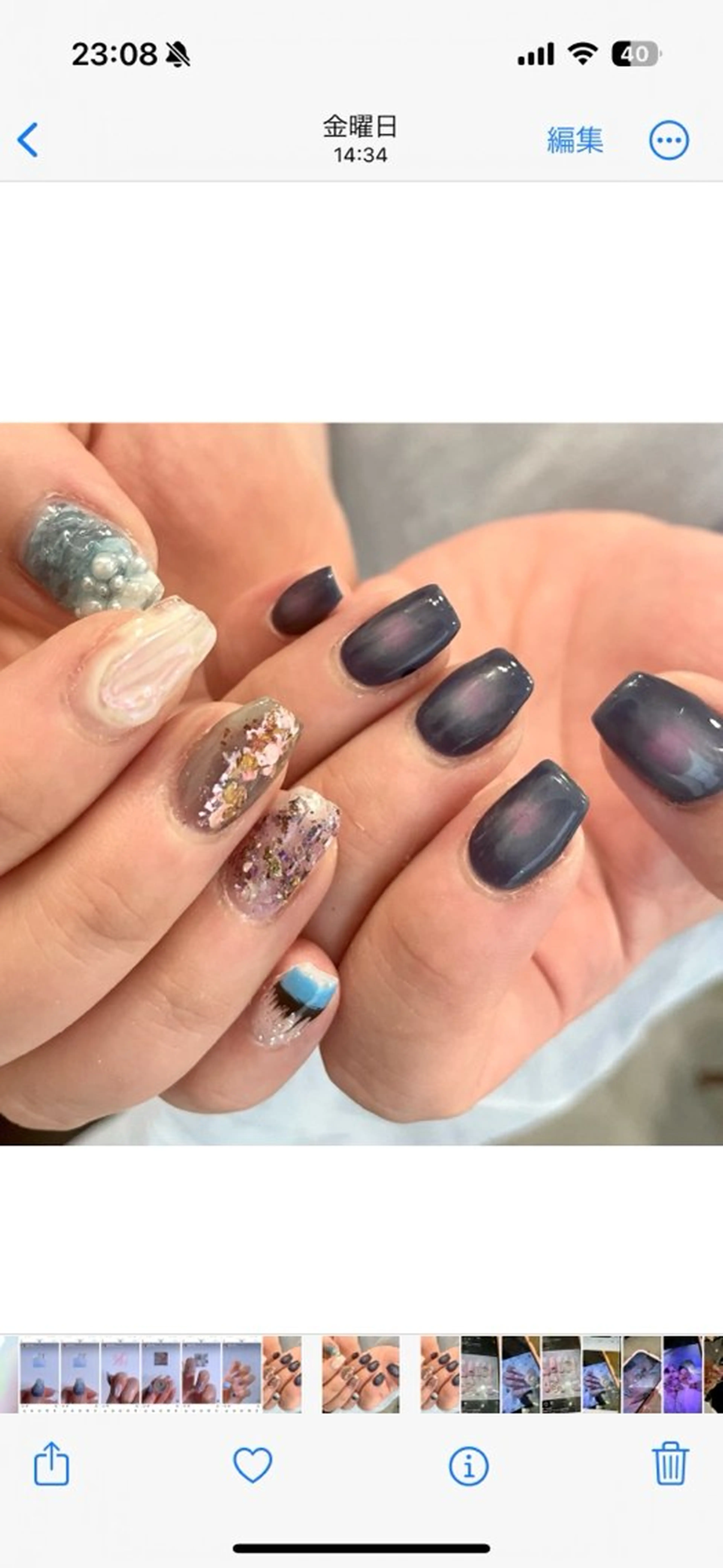 ミディアム ハンドネイル m kaori𓃟のネイルデザイン