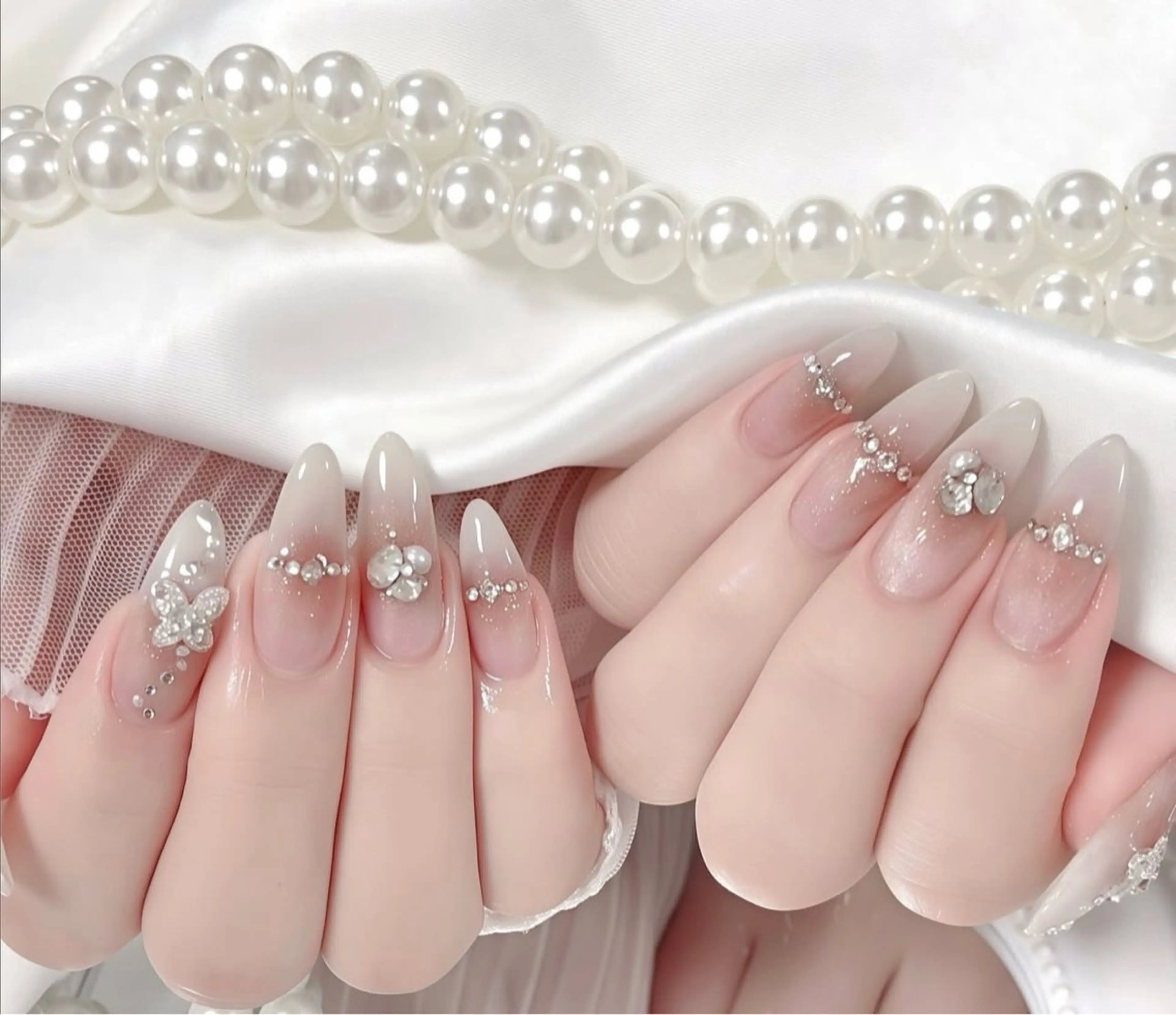 ネイル 韓国ネイル 持ち込み ニュアンスネイル ネイルチップ ハンドネイル TABI ANA.CHUOのネイルデザイン