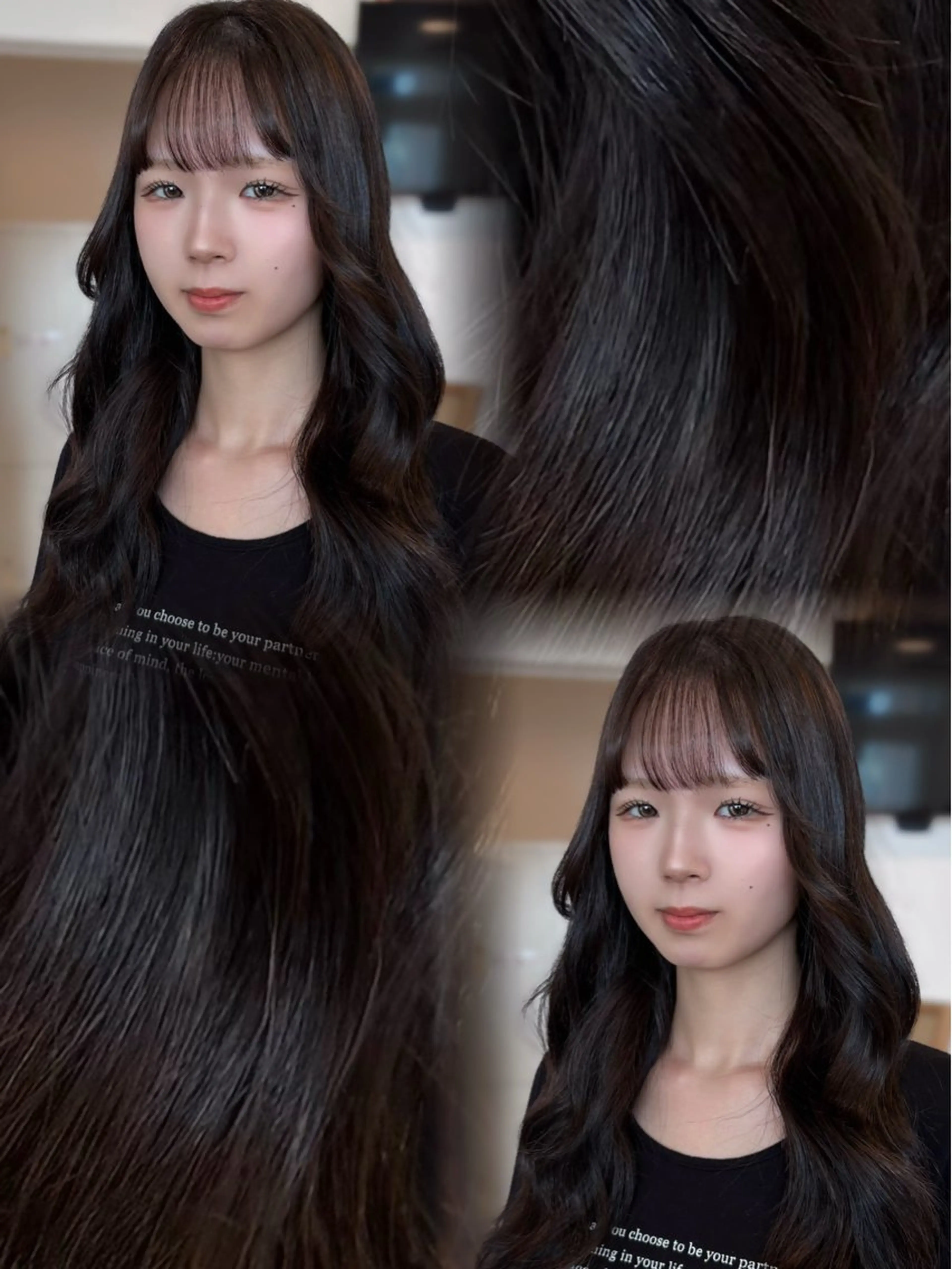 ロング 髪質改善 ヨシンモリ 韓国風ヘア ロング 似合わせカット ヘアカラー 髪質改善/縮毛矯正 透明感カラー/スバルのヘアスタイル