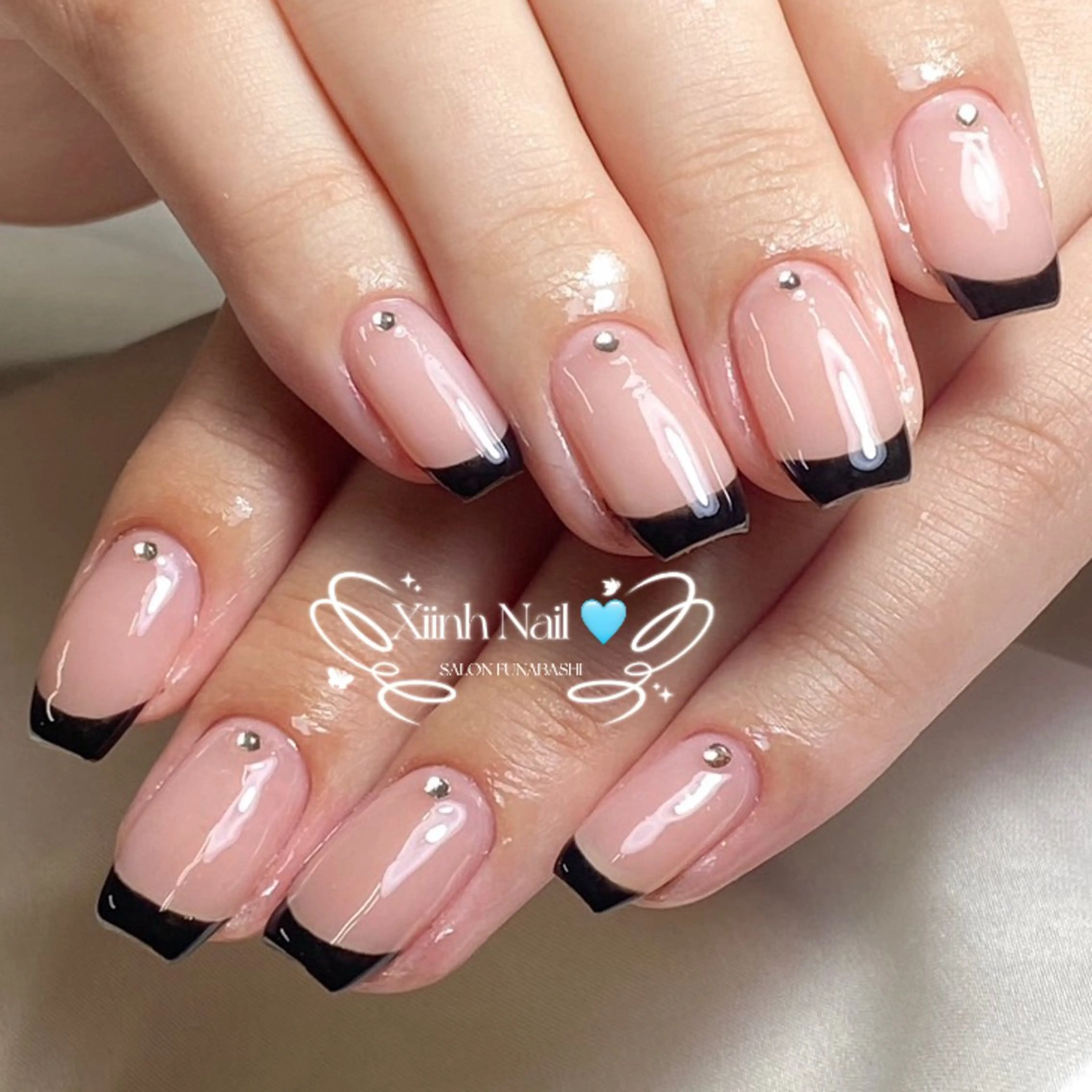ネイル チークネイル 桜ネイル 長さ出し フットネイル ジェルネイル ハンドネイル XIINH NAIL SALONのネイルデザイン