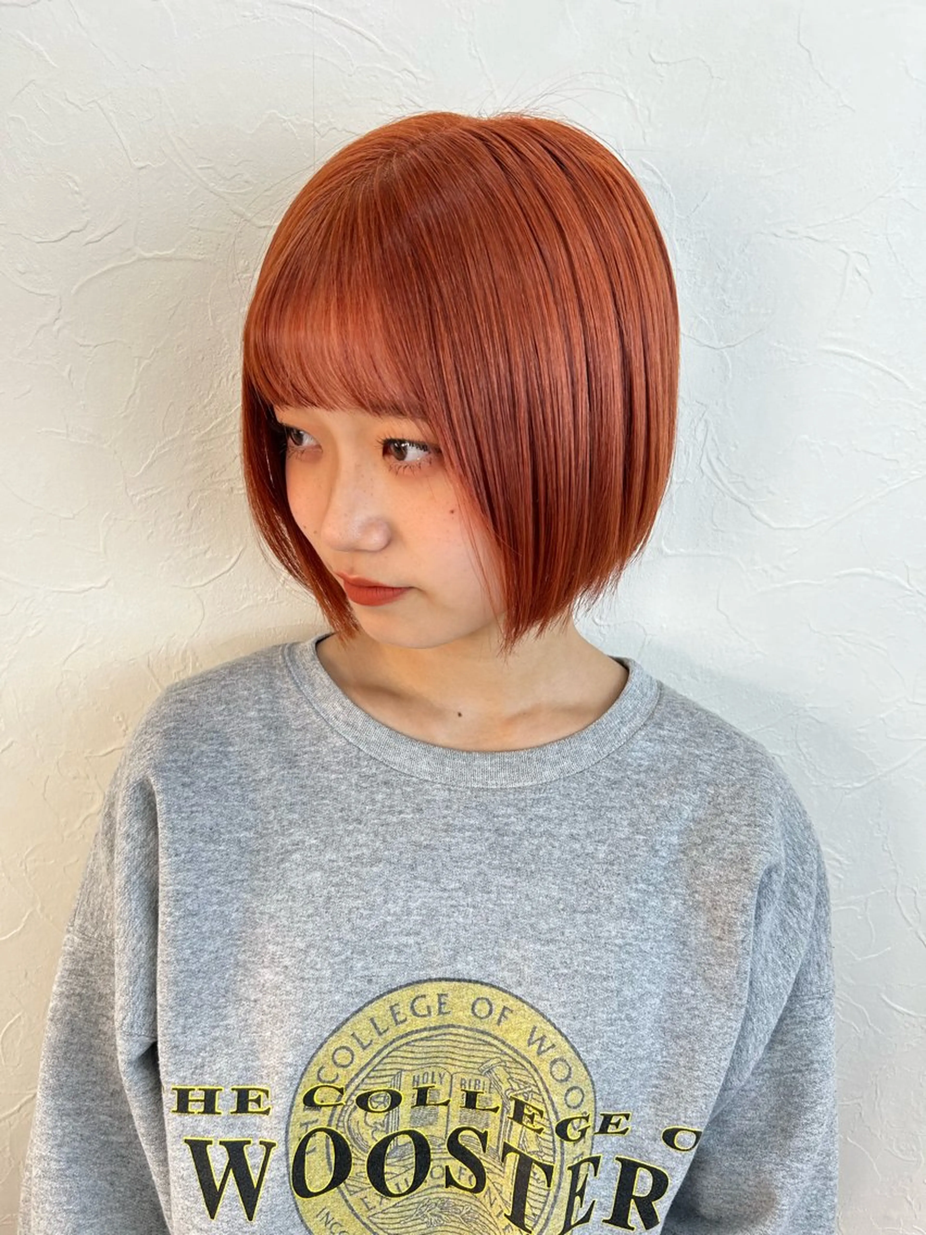 ショート カラー ベージュカラー ブリーチ オレンジ オレンジベージュ アキヒロ🔸 骨格診断/ショートのヘアスタイル