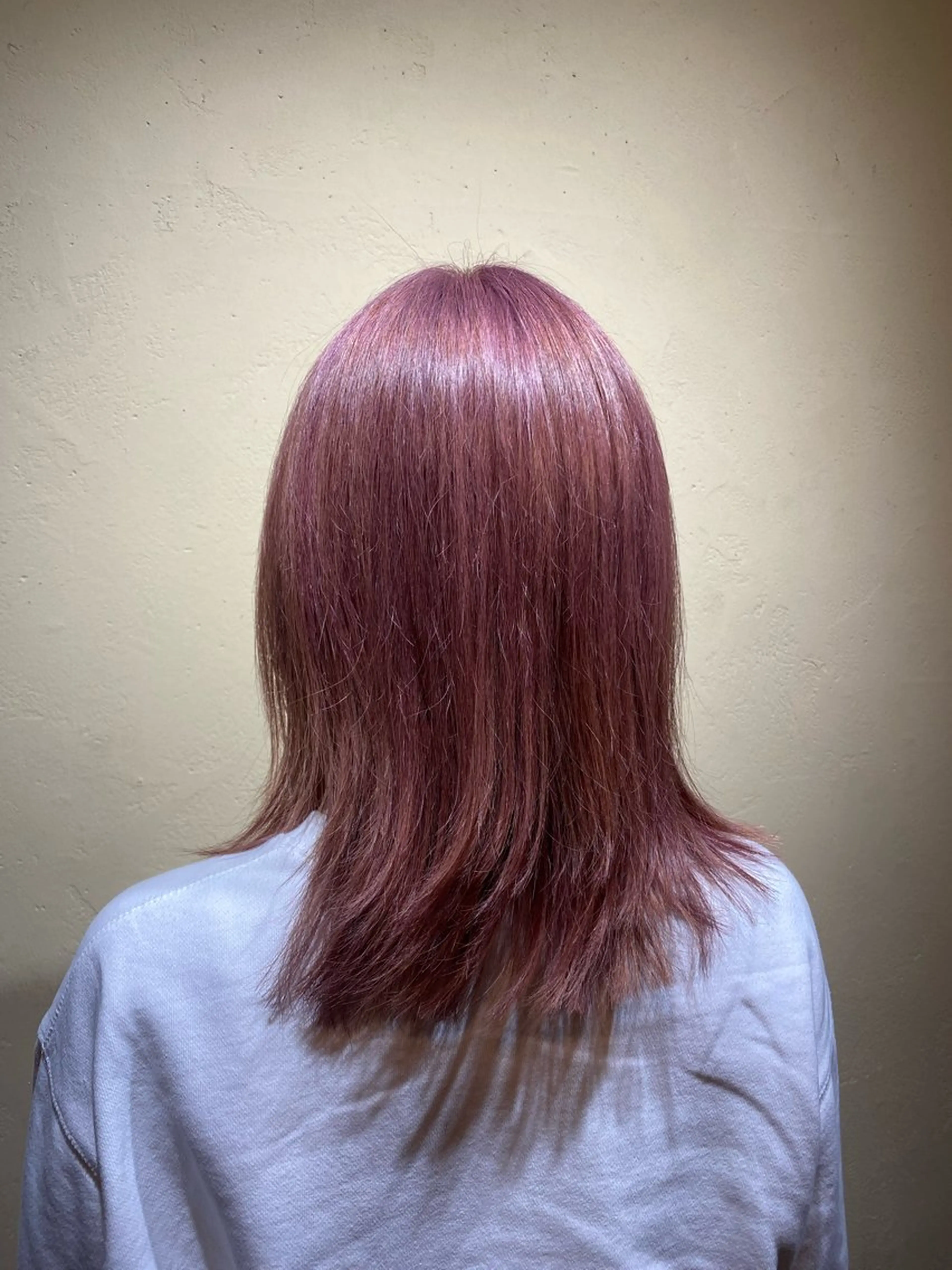 セミロング カラー ブリーチ ラベンダーカラー ラベンダーピンク ピンクカラー ヘアカラー トリートメント saya （サヤ）のヘアスタイル