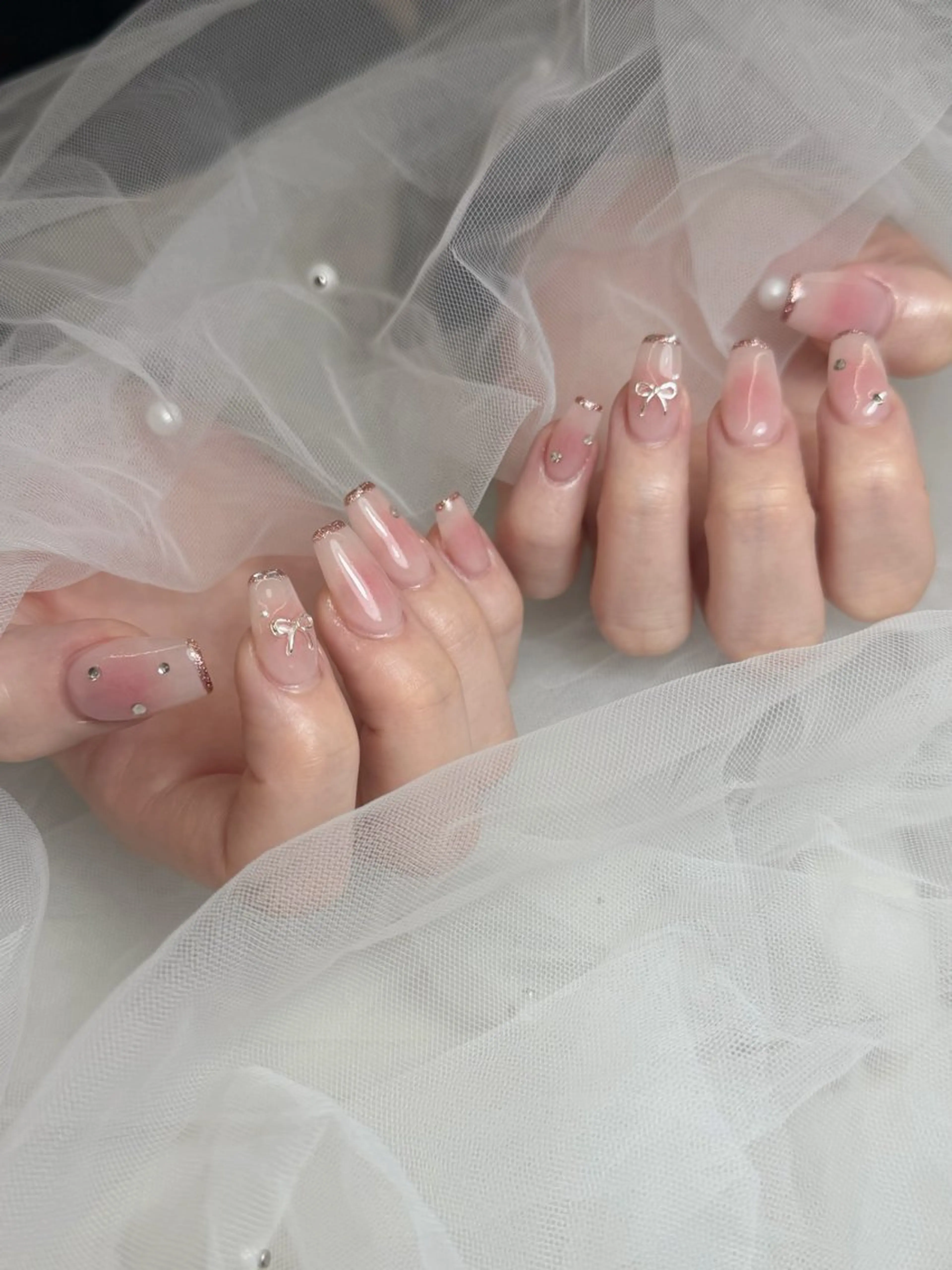 ネイル チークネイル フレンチネイル ハンドネイル MAKI🎀Nail 堺筋本町/心斎橋のネイルデザイン