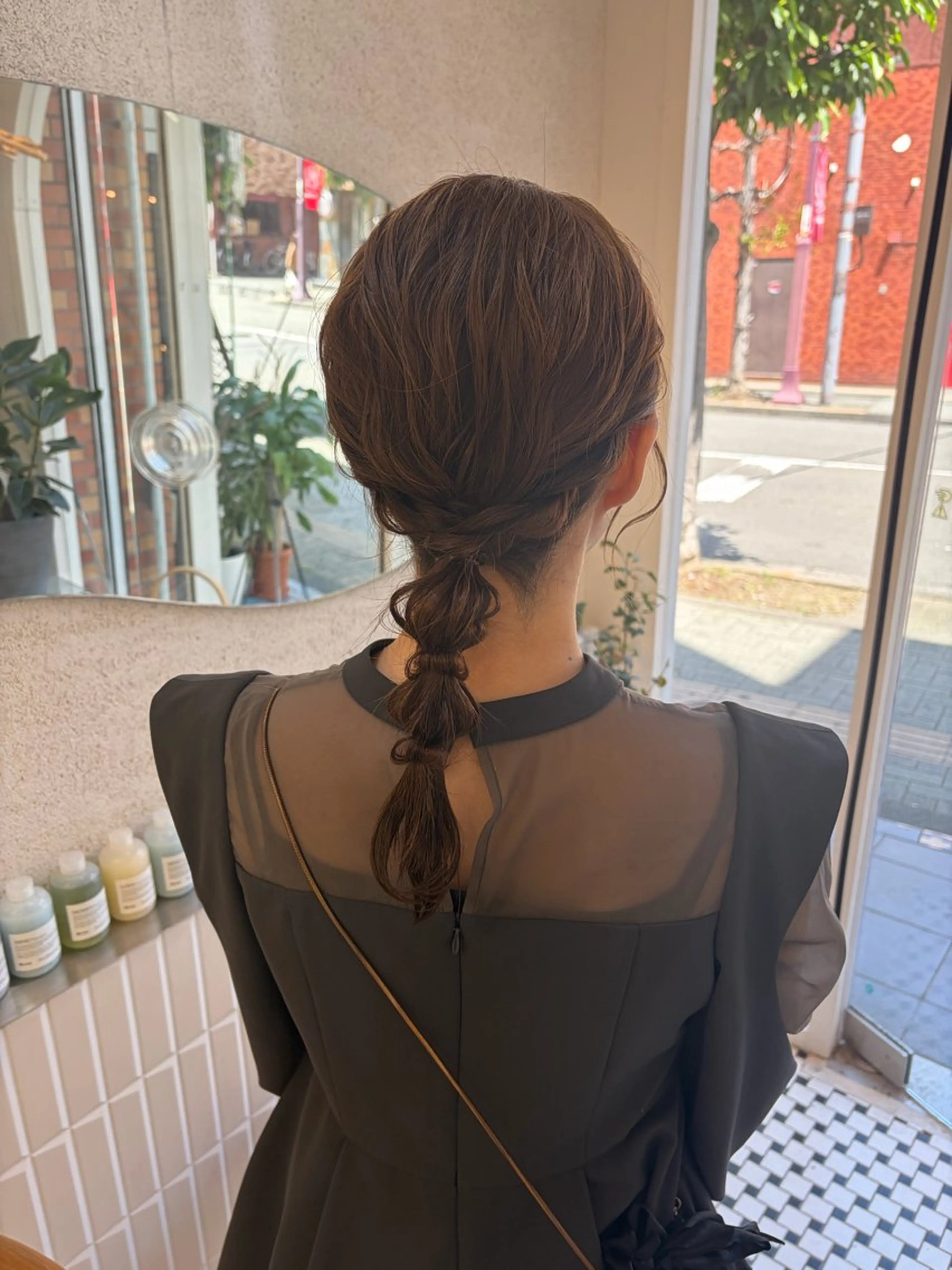 ミディアム ヘアセット リン🔔ボブ cut 柔らかベージュ🤎のヘアスタイル