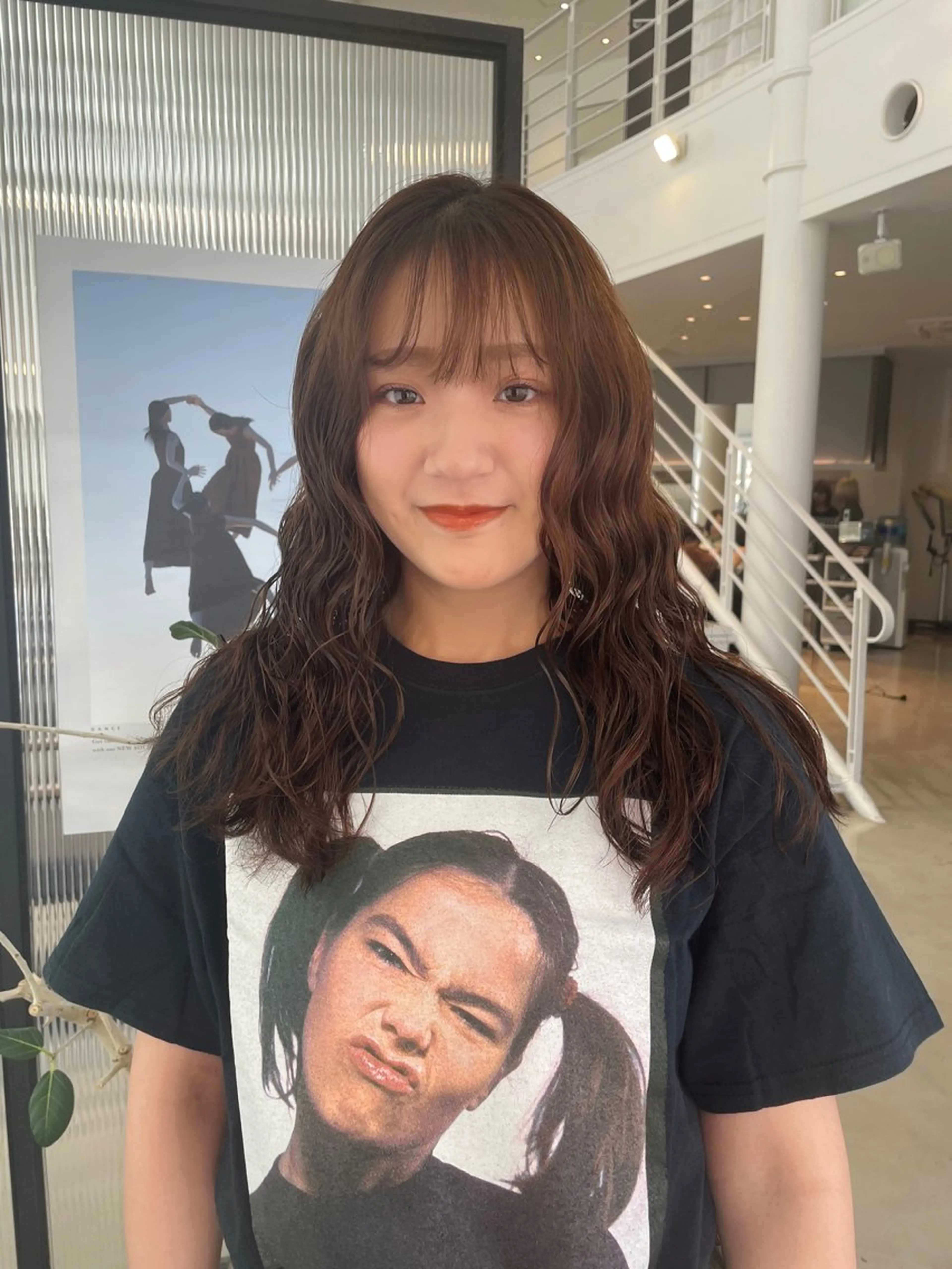 ミディアム パーマ tomo🍒パーマ ハイトーン似合わせのヘアスタイル