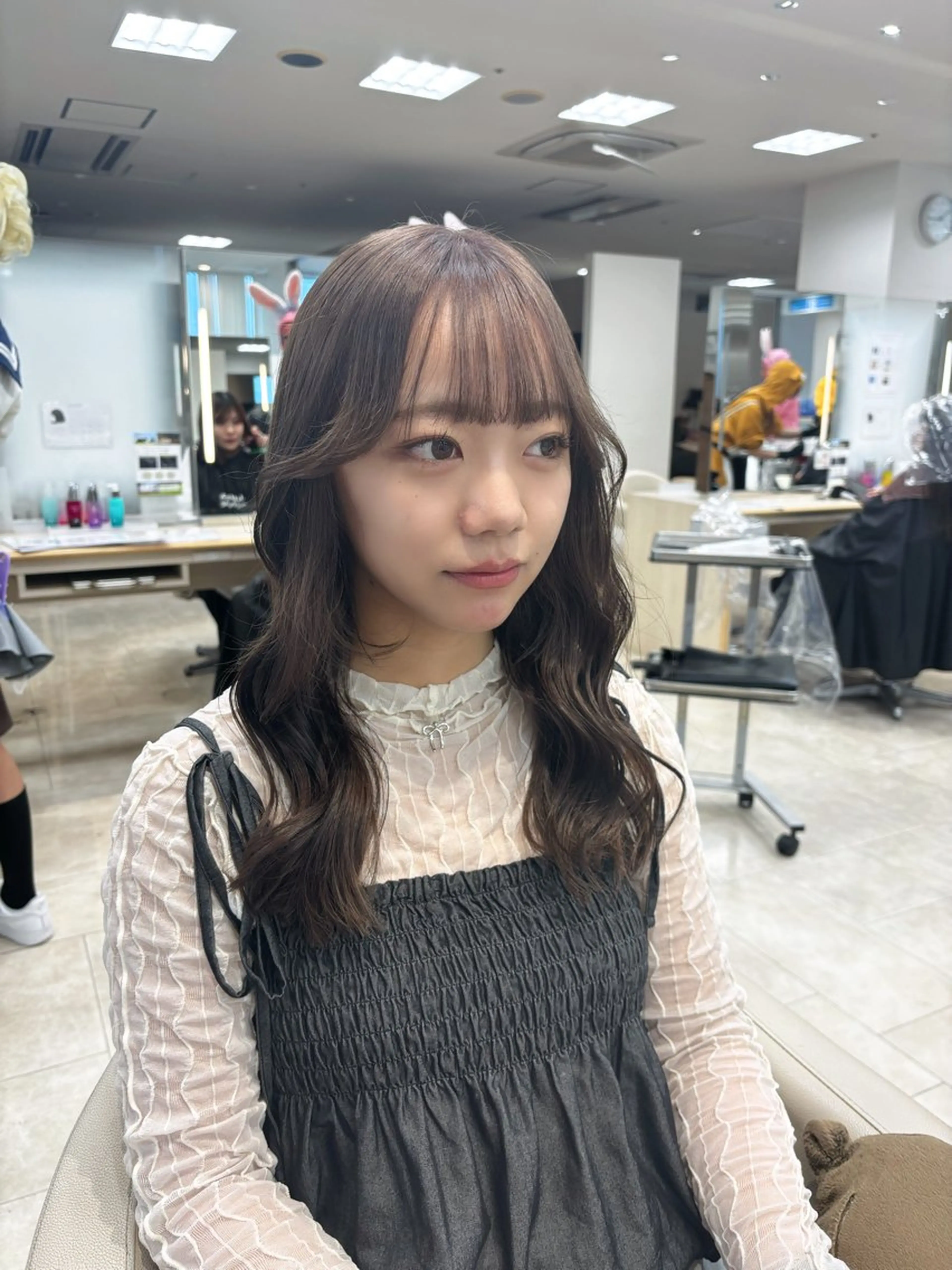 セミロング カラー カット ヘアカラー 推し活/韓国/ブリー チカラーminamiのヘアスタイル