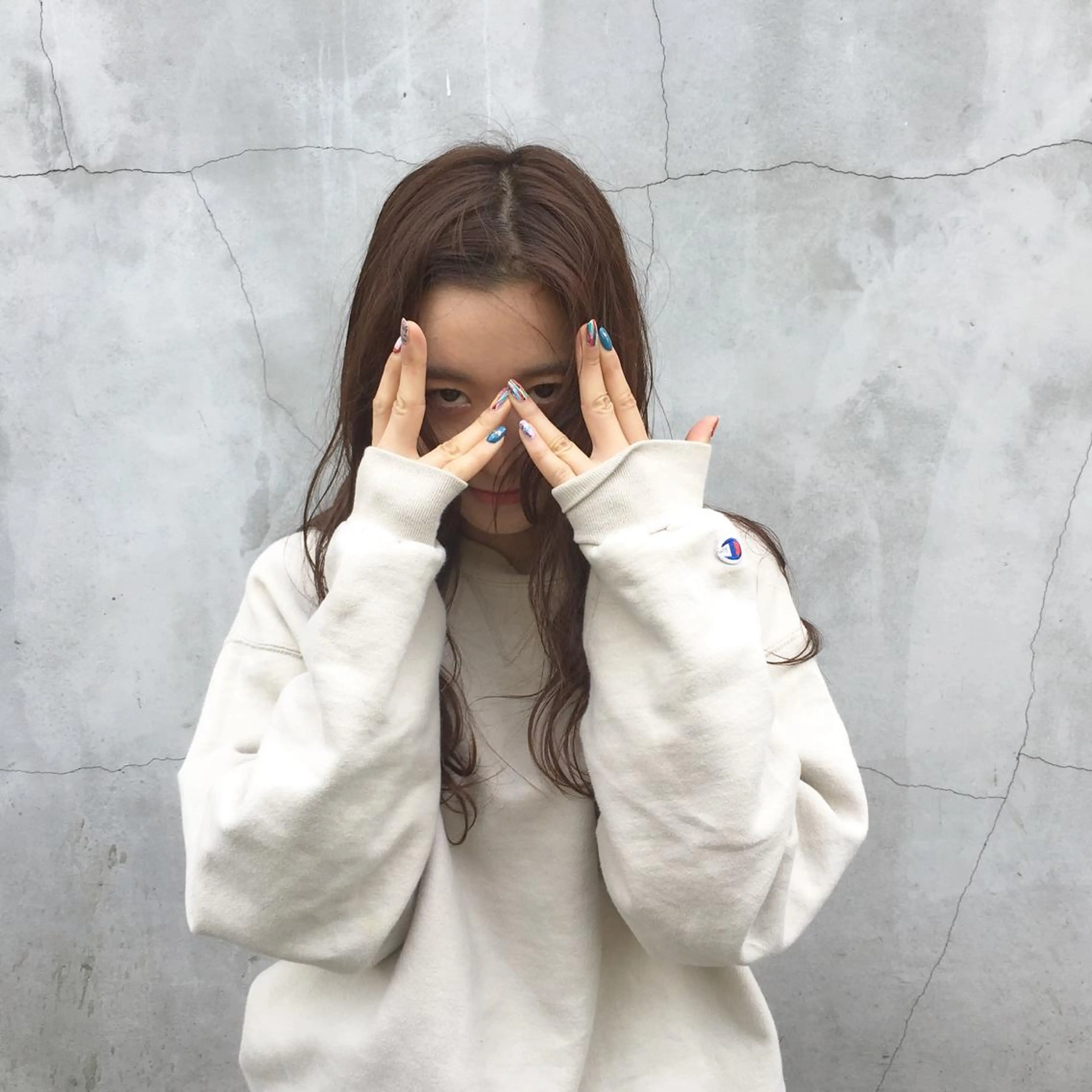 ミディアム カラー ハイライトカラー ハイライト レイヤーカット BLend 渋谷のヘアスタイル