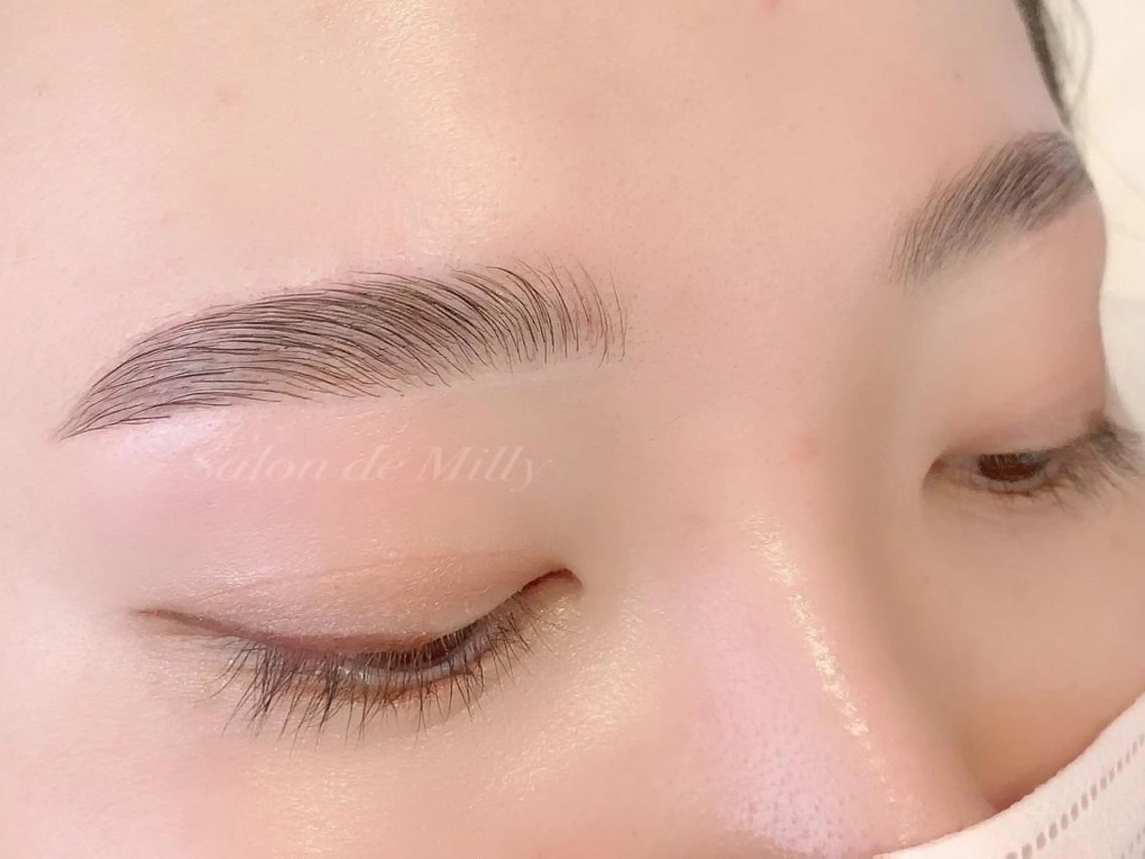 【同時施術】美眉スタイリング(練習モデル)×まつ毛パーマ(プロ施術)の写真