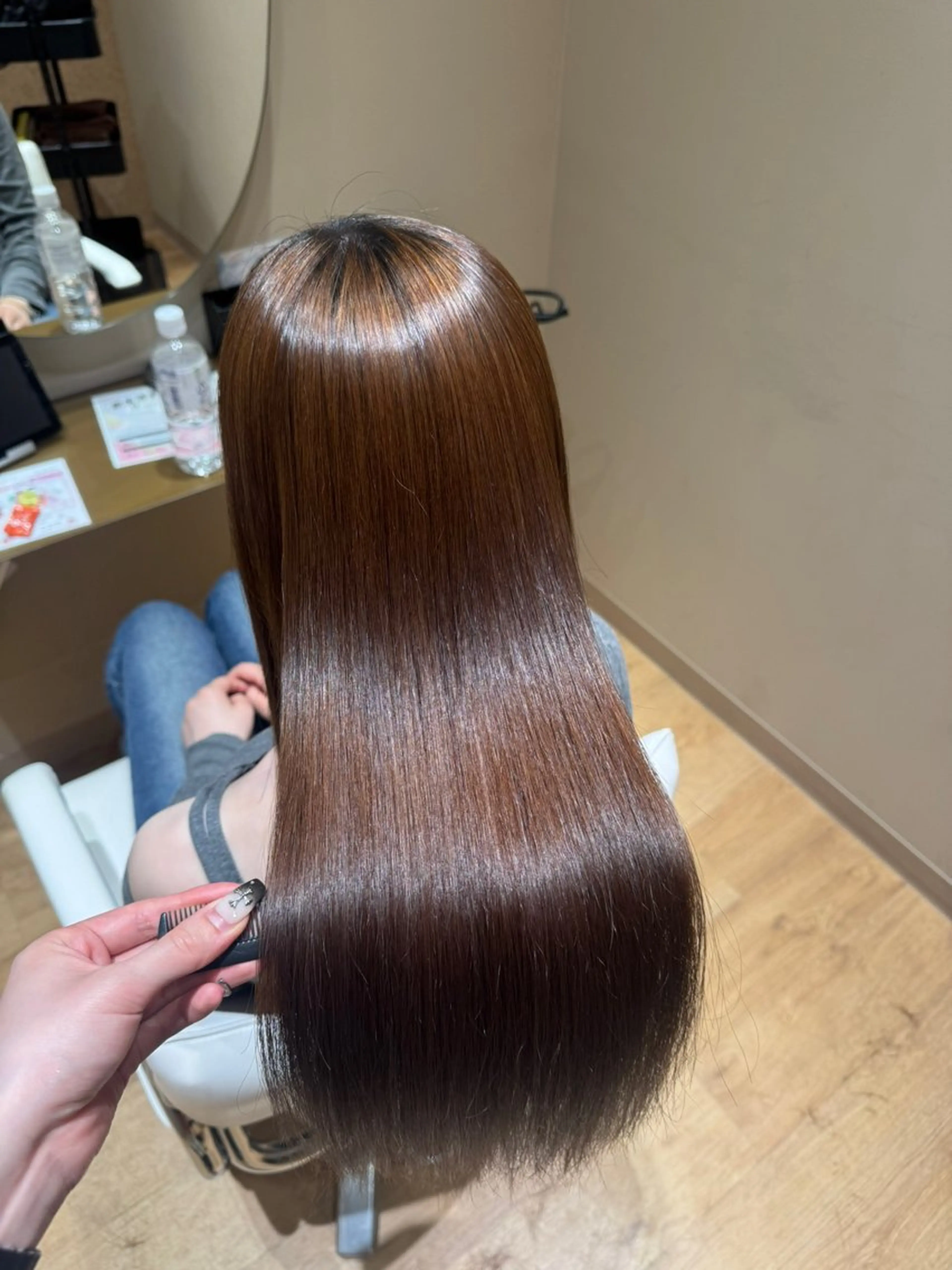 ロング 縮毛矯正 カット 縮毛矯正 黒島優香🦋 /縮毛矯正/髪質改善のヘアスタイル