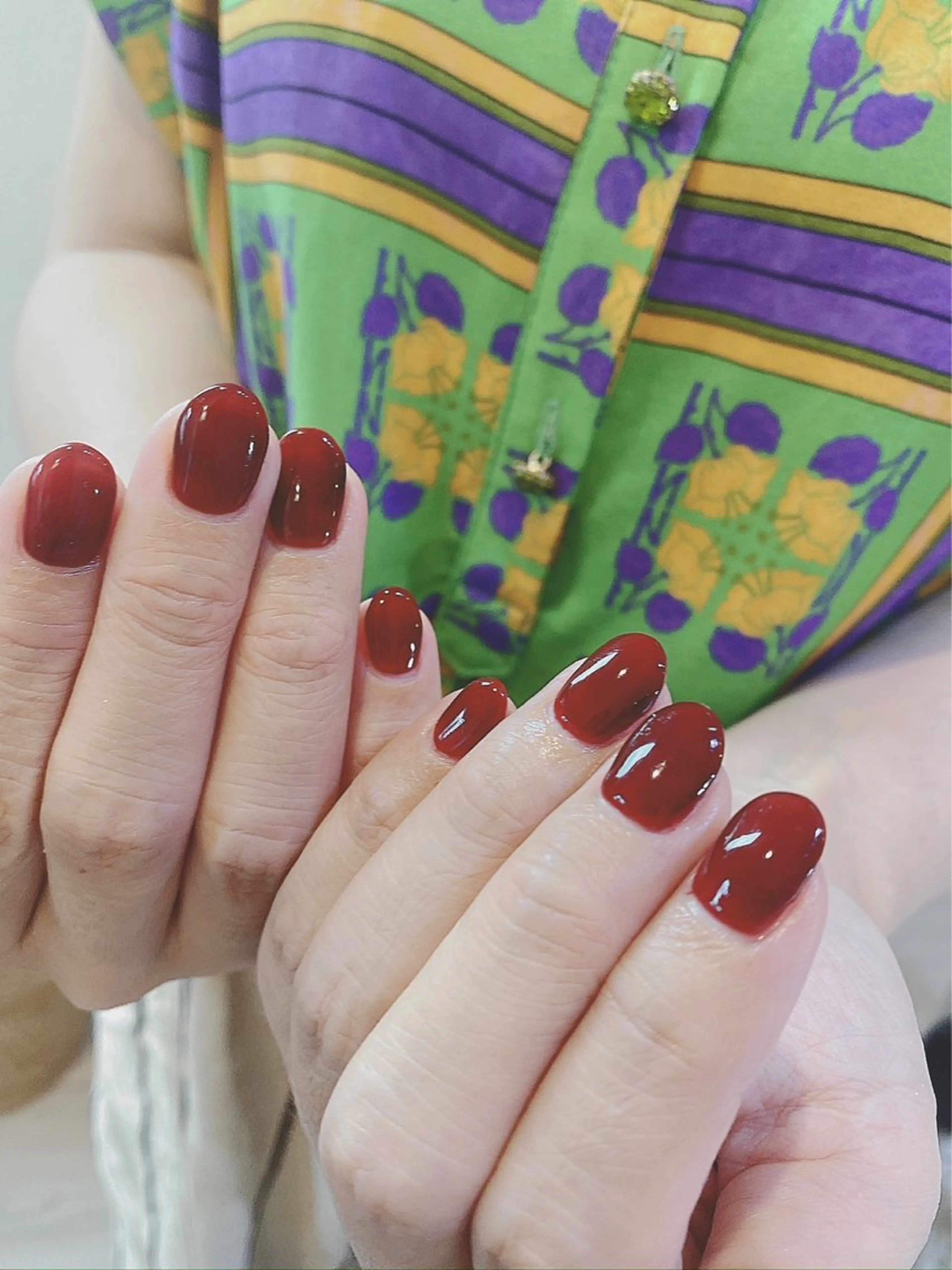 ネイル ワンカラーネイル slow nail（スロウネイル）所属・村瀬 優のネイルデザイン