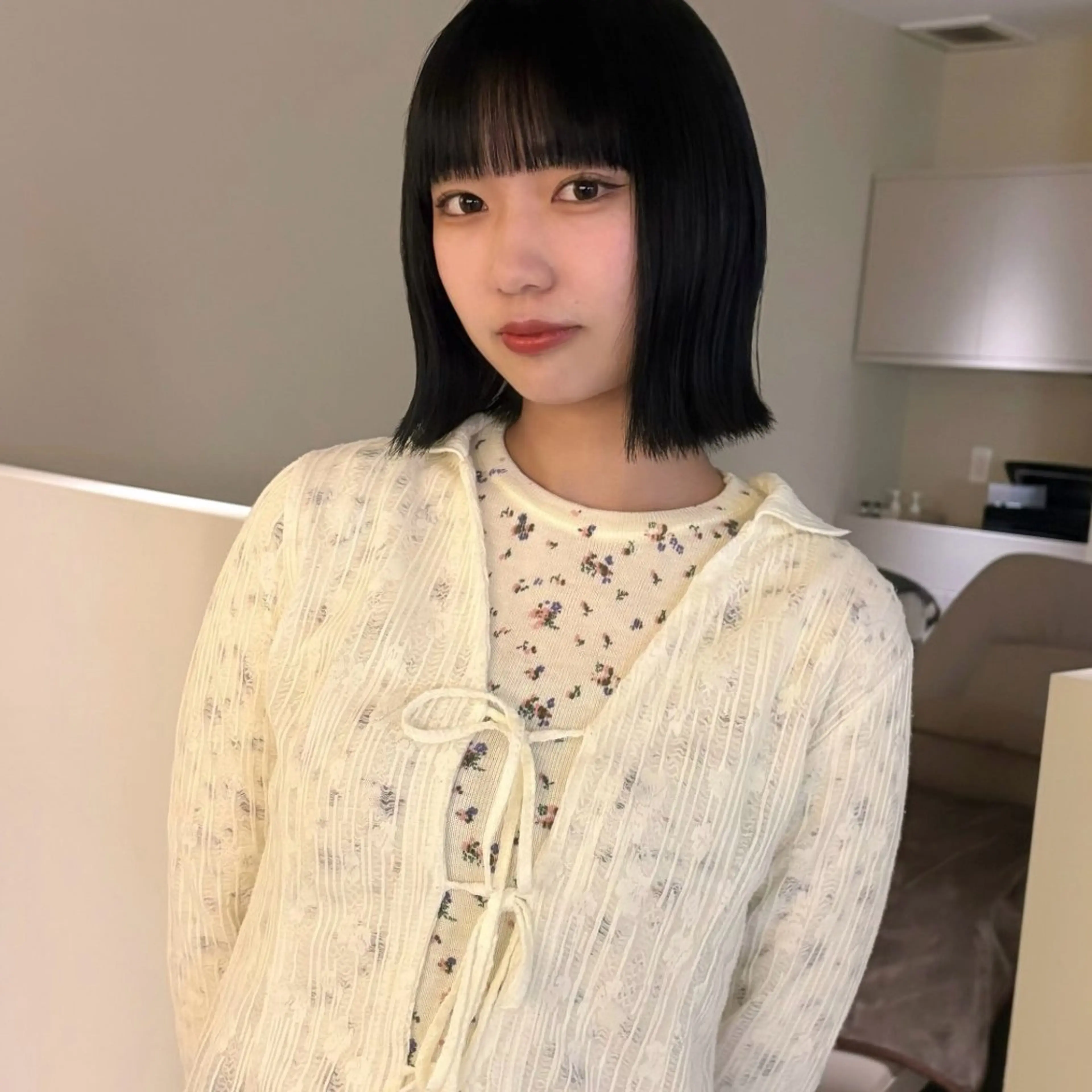 ミディアム カラー カット ヘアカラー トリートメント hana/艶髪 /透明感カラー🪞のヘアスタイル