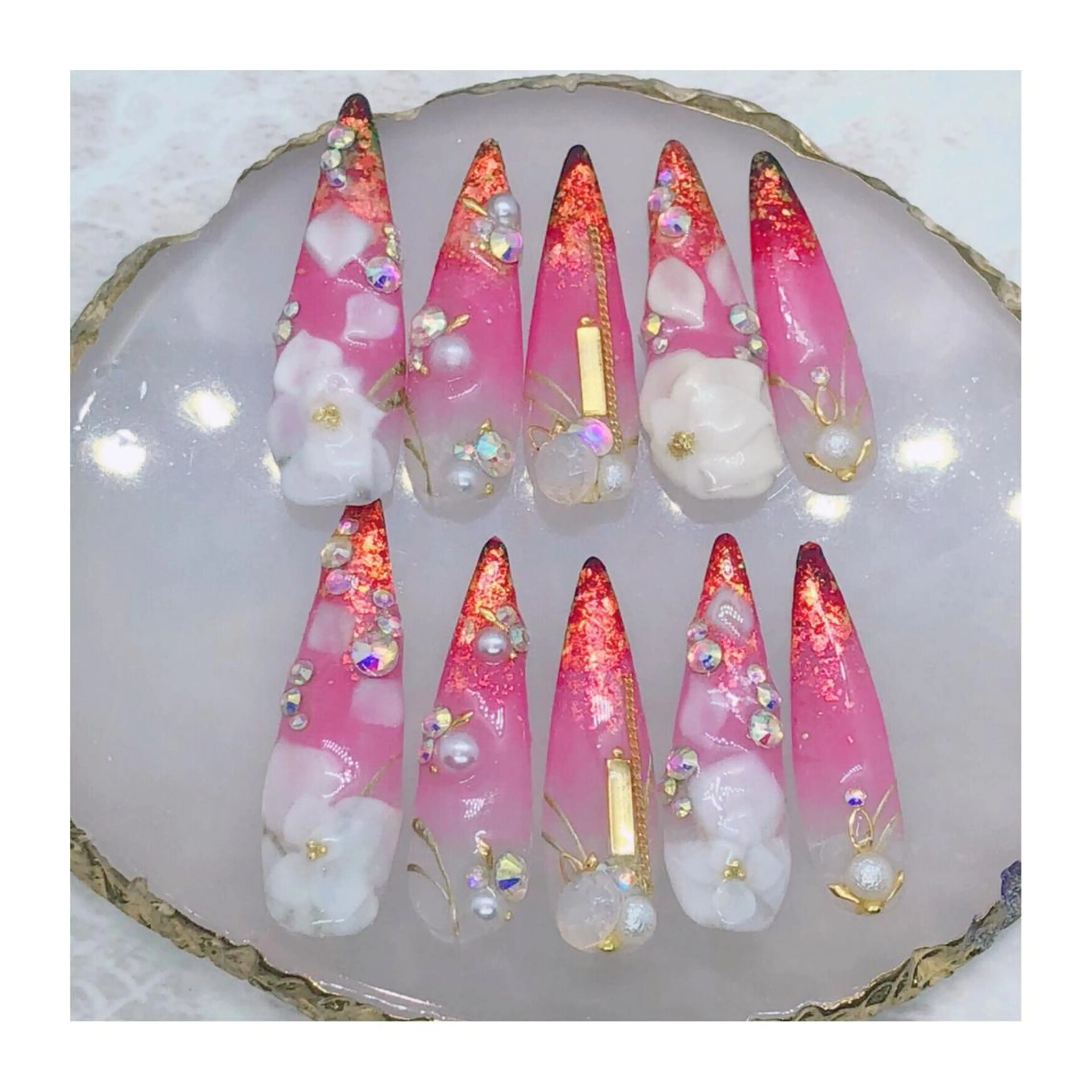 ネイル 成人式 ハンドネイル Nailsalon -Aのネイルデザイン