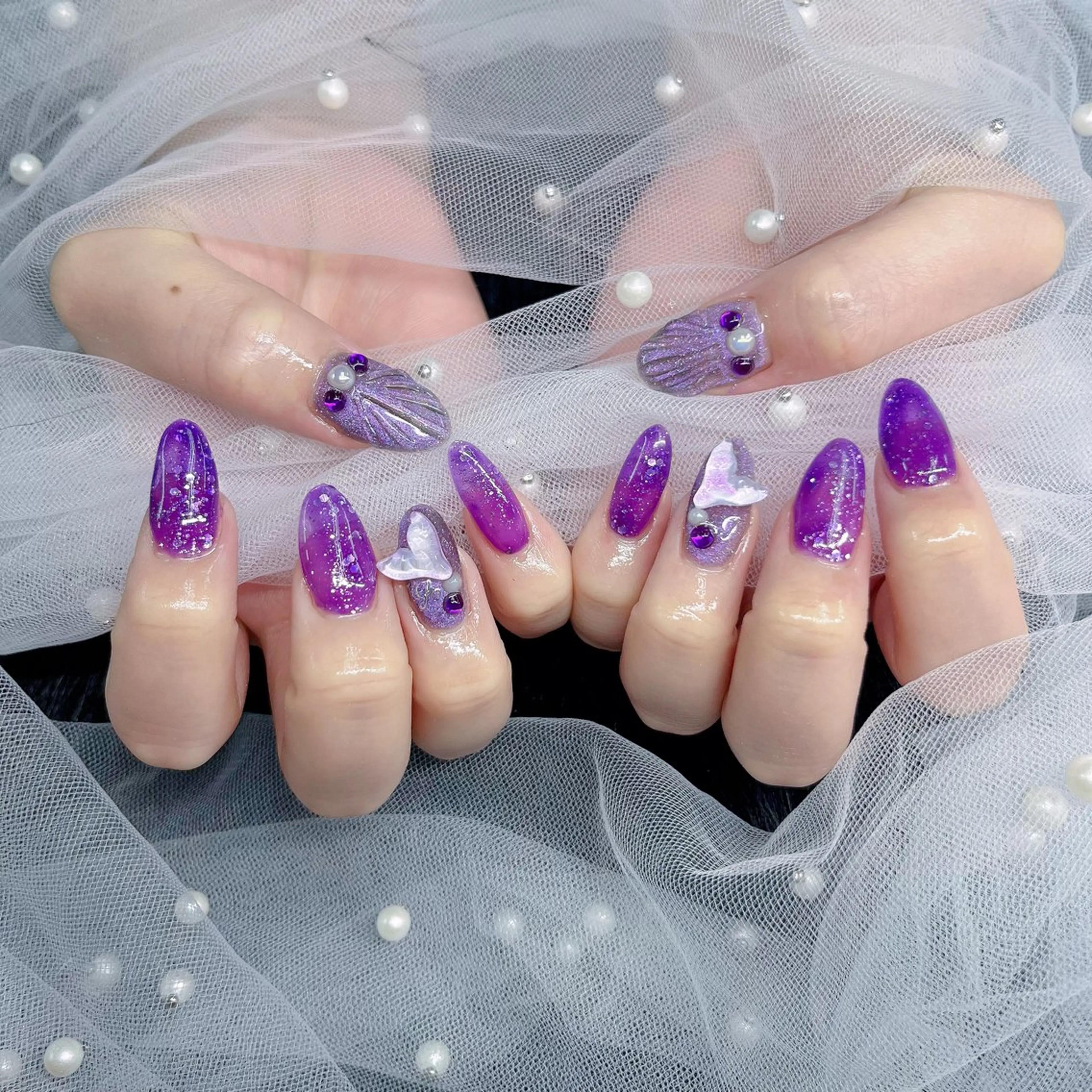 ネイル パーツ全部¥110 サロンミミのネイルデザイン