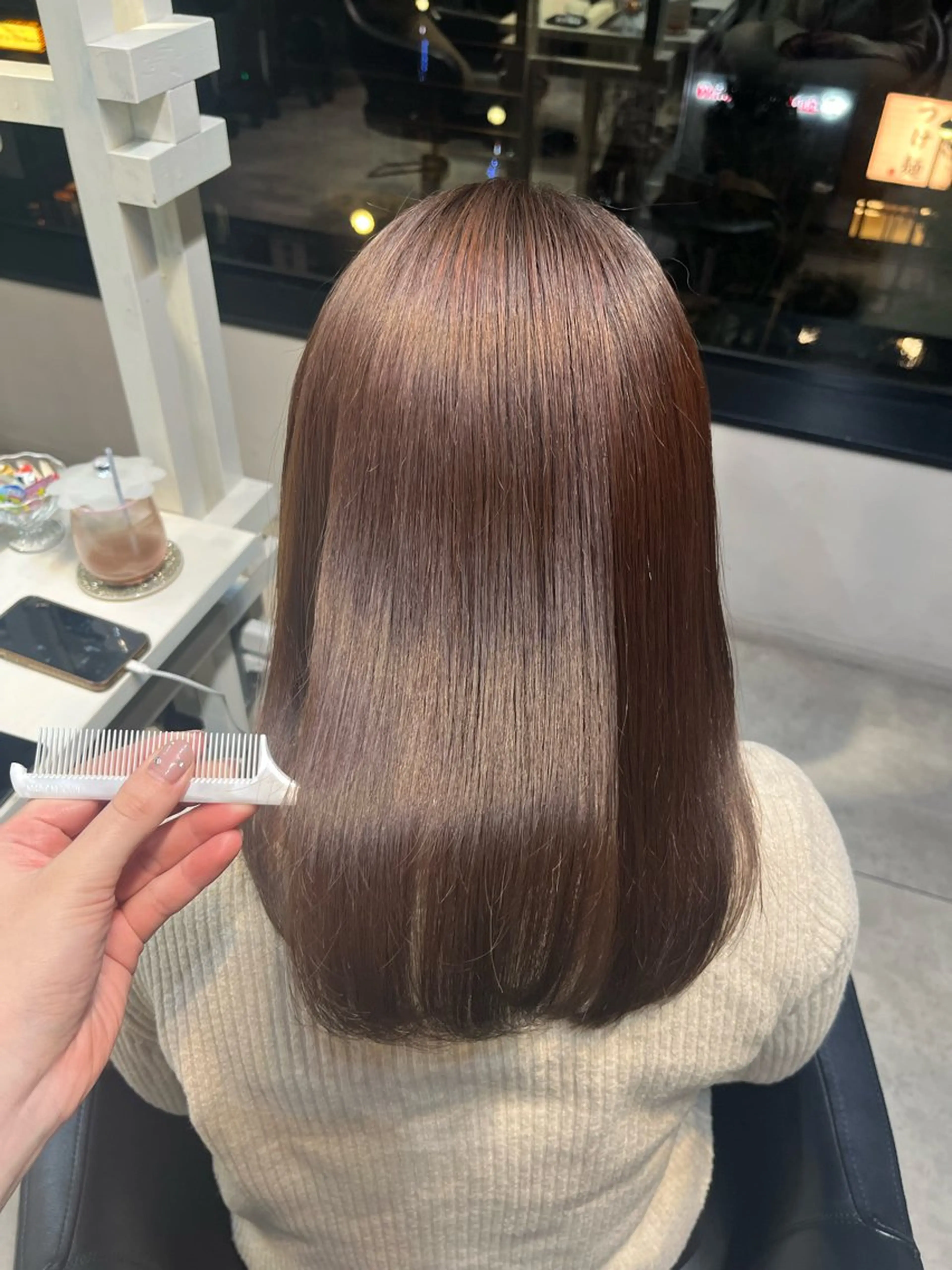 ミディアム カラー ヘアカラー トリートメント 🎀愛されモテ カラー🎀/moeのヘアスタイル