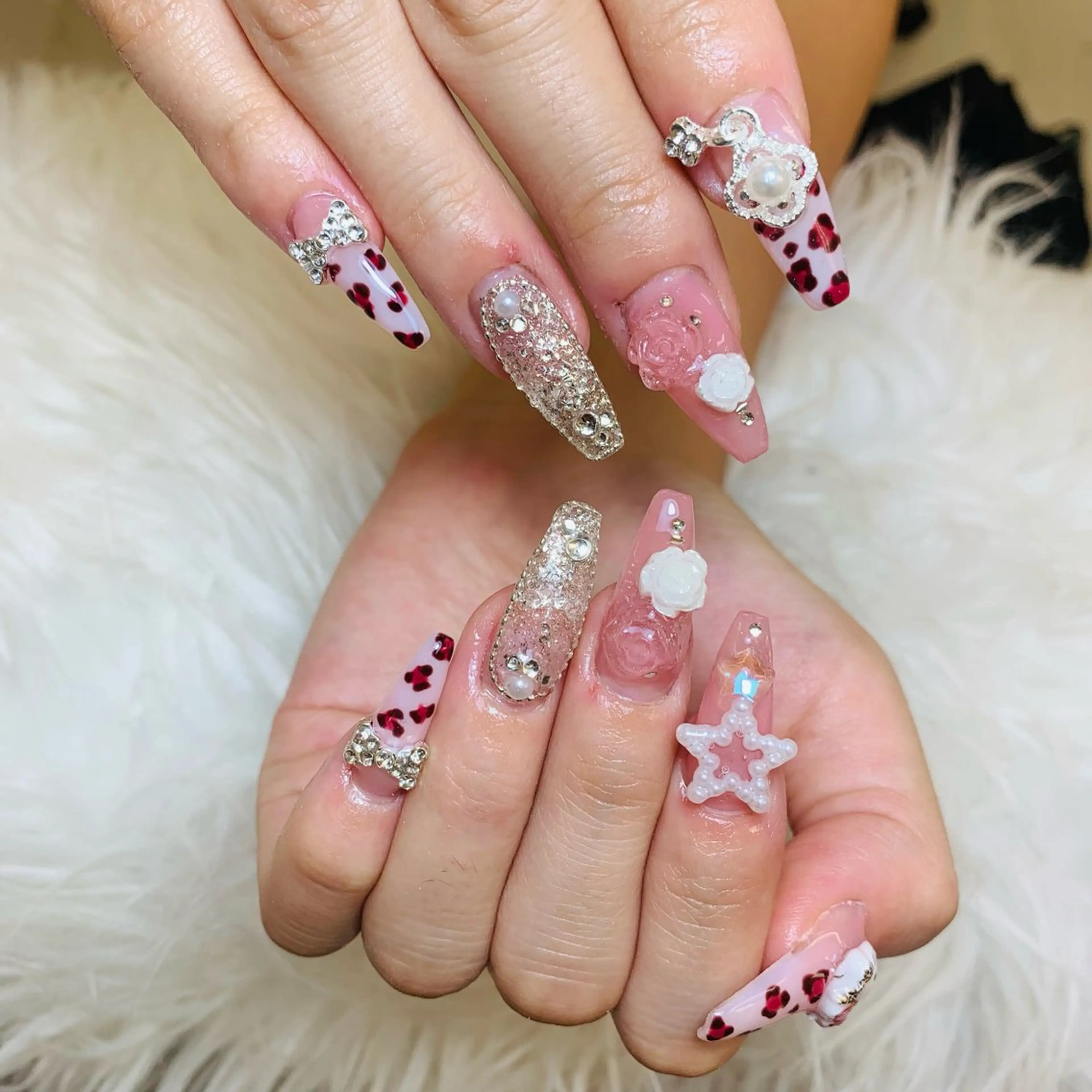 ネイル チークネイル 長さ出し フラッシュネイル フレンチネイル グラデーション ハンドネイル AN NAIL SALONのネイルデザイン