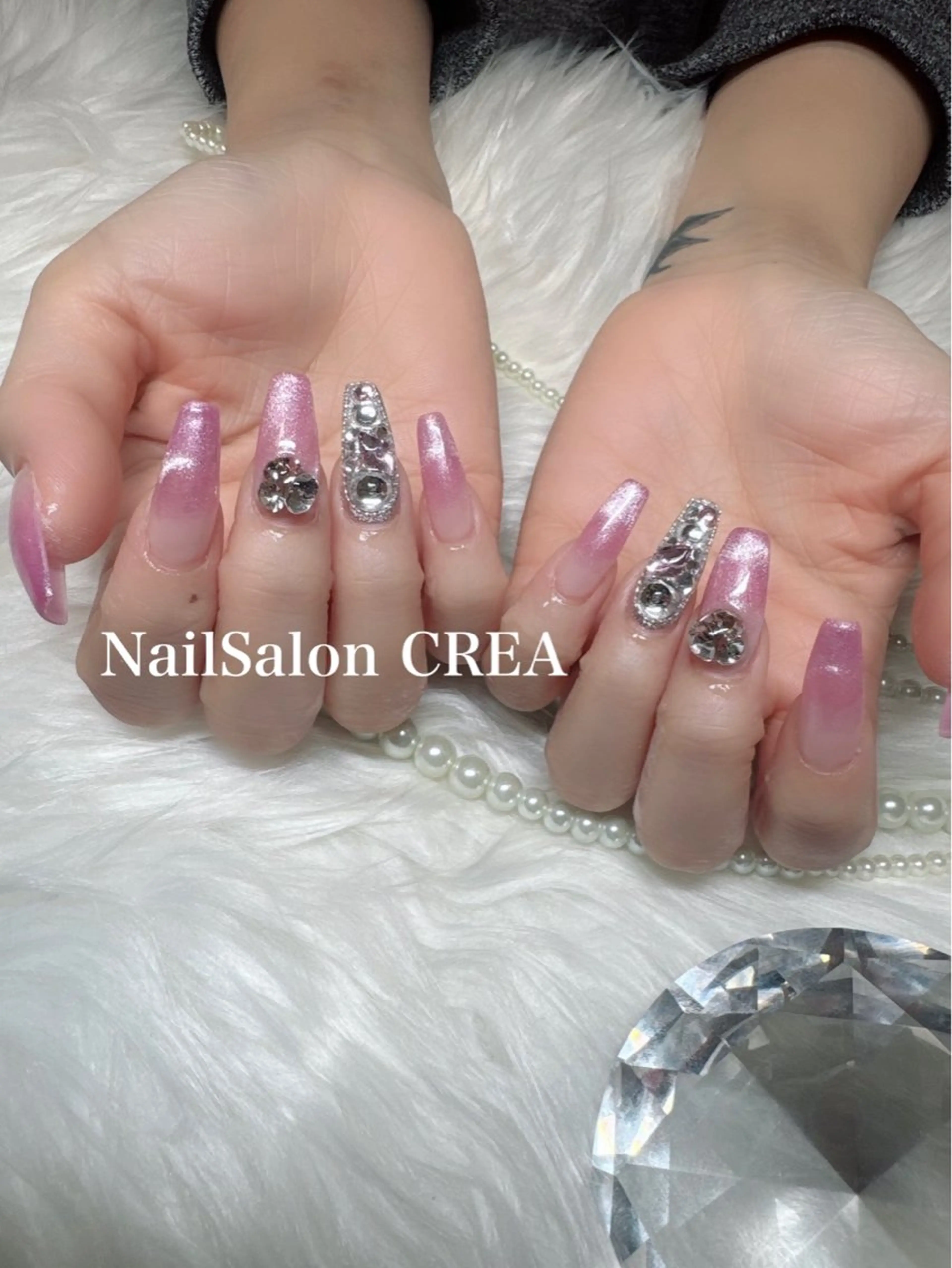 ネイル マグネットネイル ハンドネイル NailSalon CREAのネイルデザイン