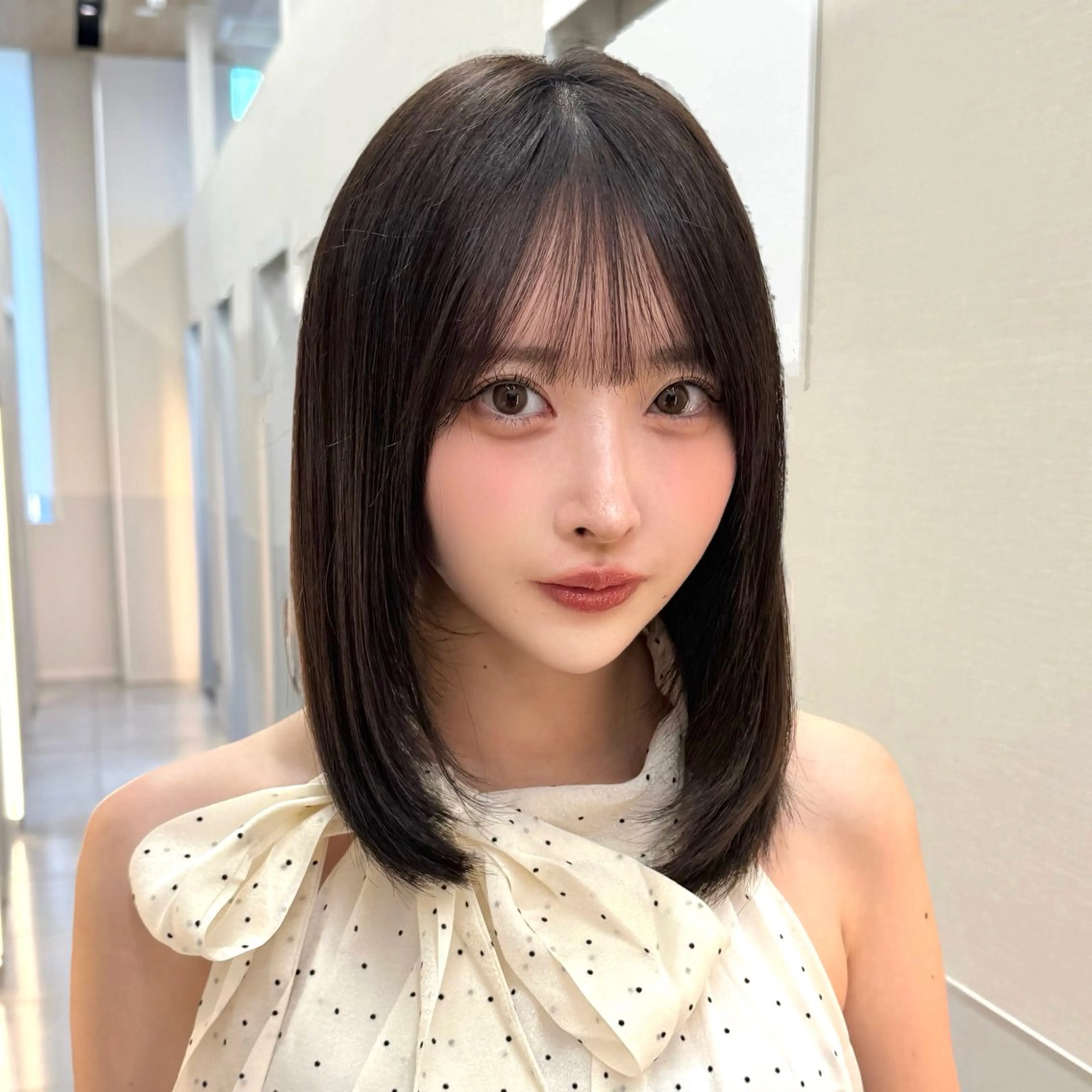 ミディアム カット ヘアカラー トリートメント ️🫧レイヤーカット 銀座/れいか️️🫧のヘアスタイル