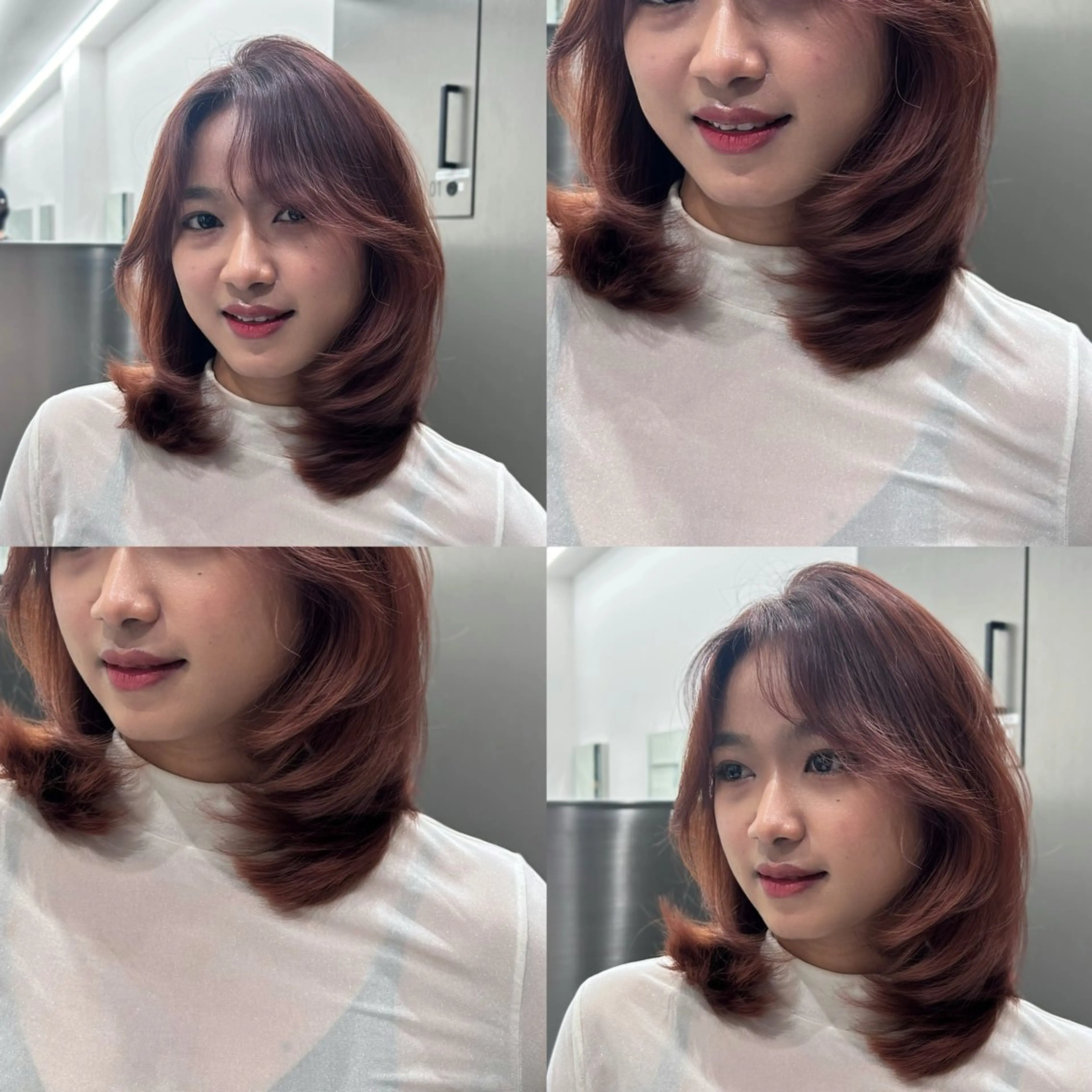 セミロング ボブ レイヤーカット カット ヘアカラー トリートメント 大人レイヤー/艶美髪 🇺🇸TOMONAのヘアスタイル