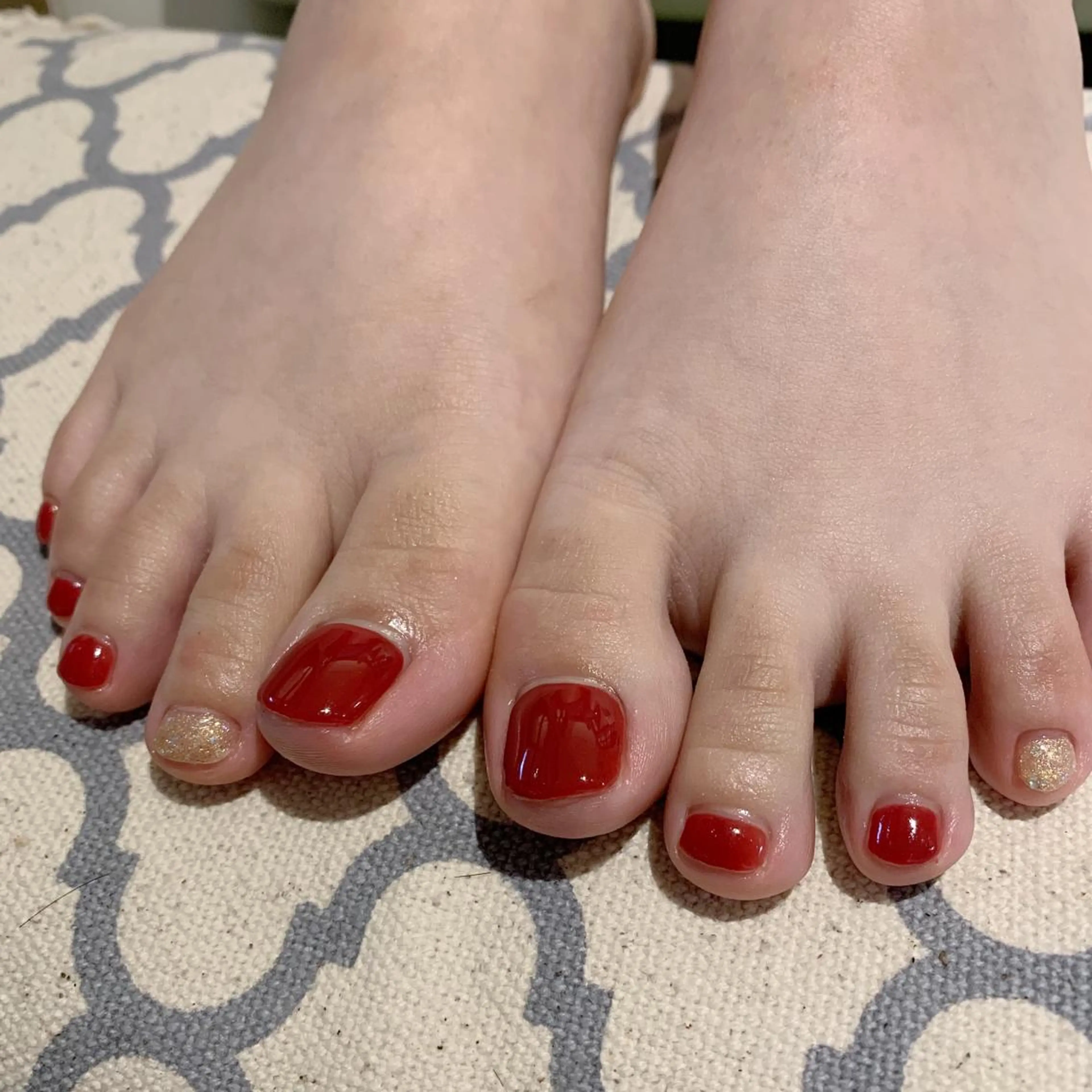 ネイル フットネイル ジェルネイル ワンカラーネイル パラジェル フットネイル 鈴木 里奈のネイルデザイン