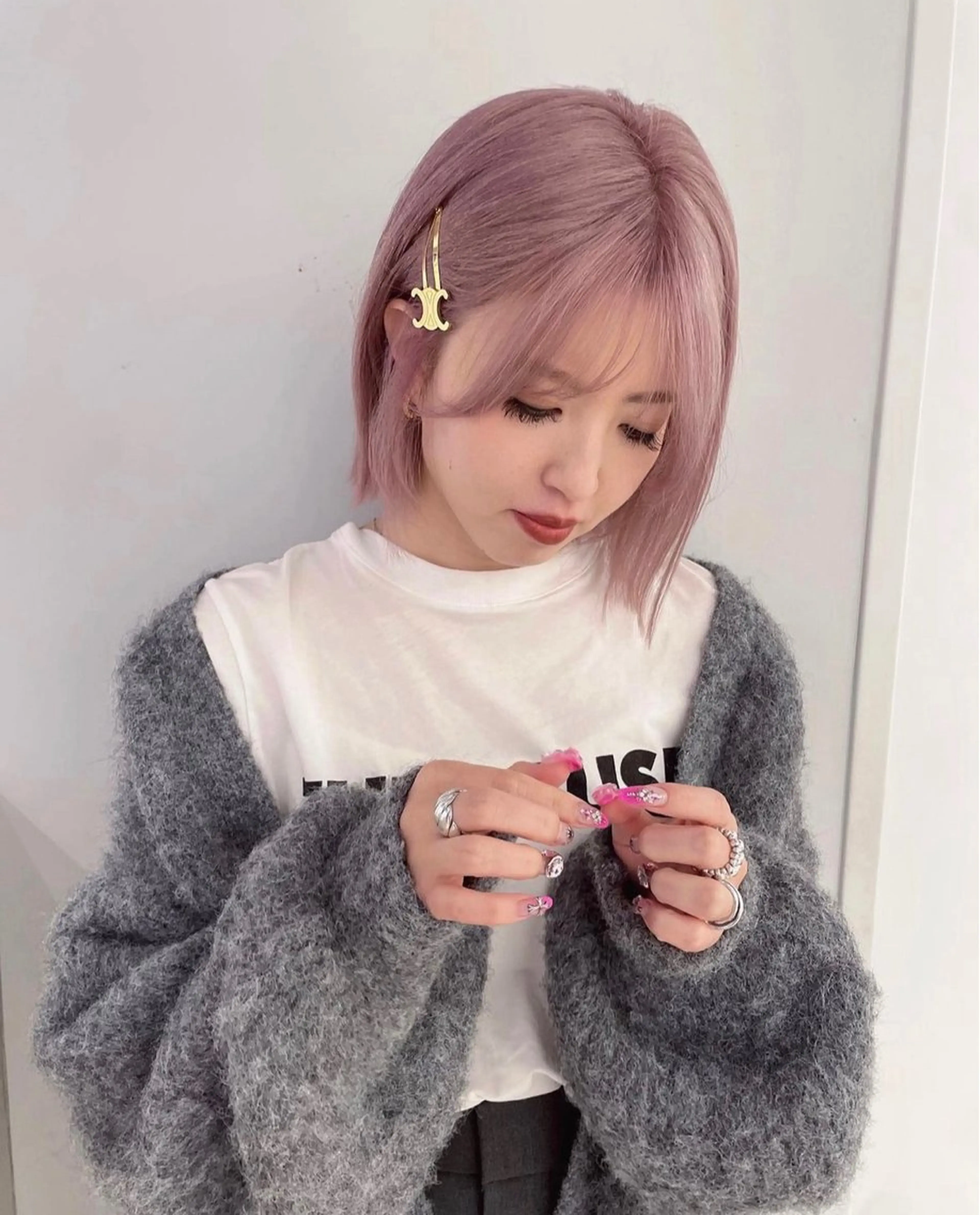 ミディアム カラー ブリーチ ブロンド 心斎橋/ブリーチ minamiのヘアスタイル