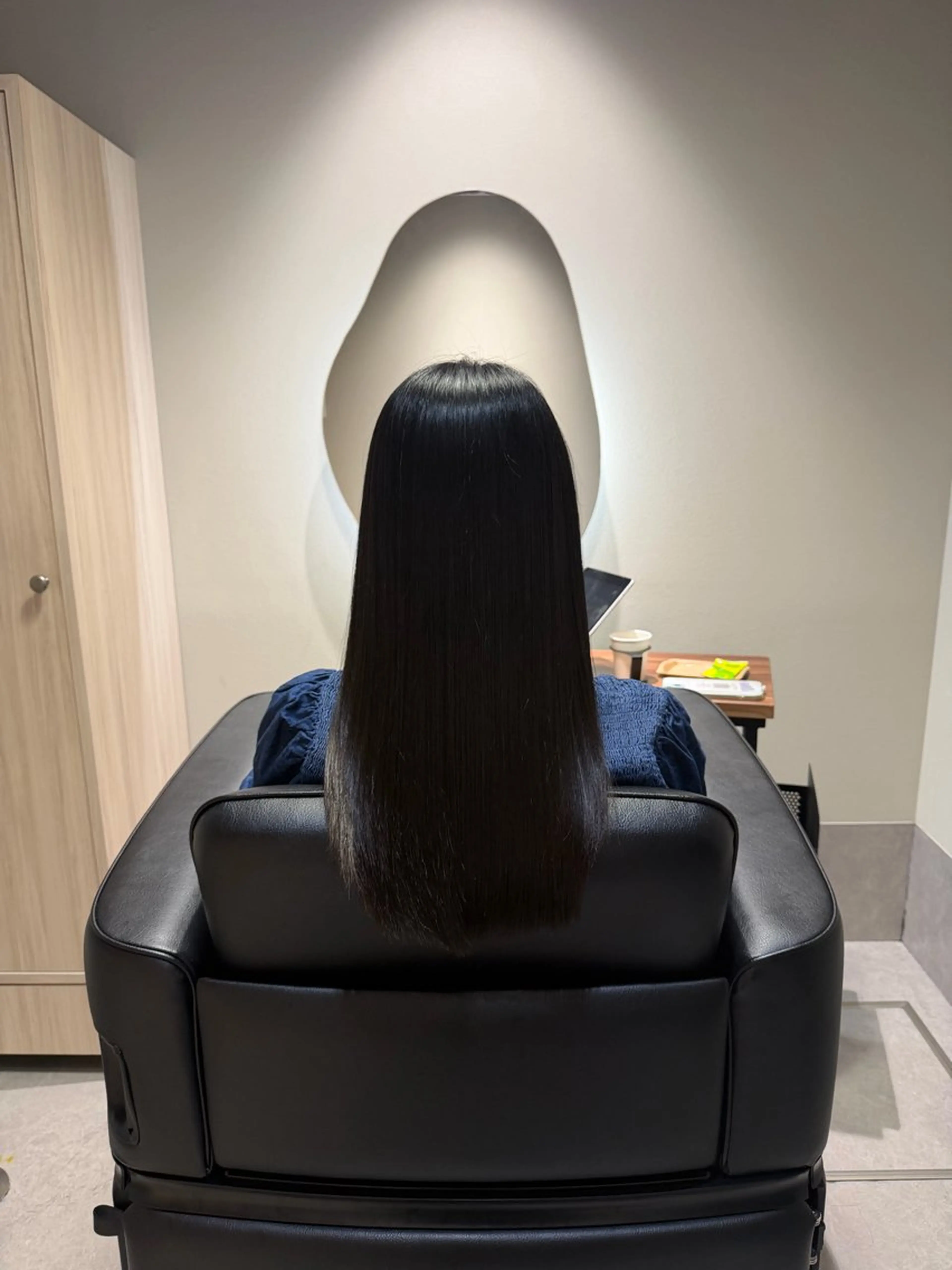 ロング カット 縮毛矯正 トリートメント NAVY 橋本心 縮毛矯正のヘアスタイル