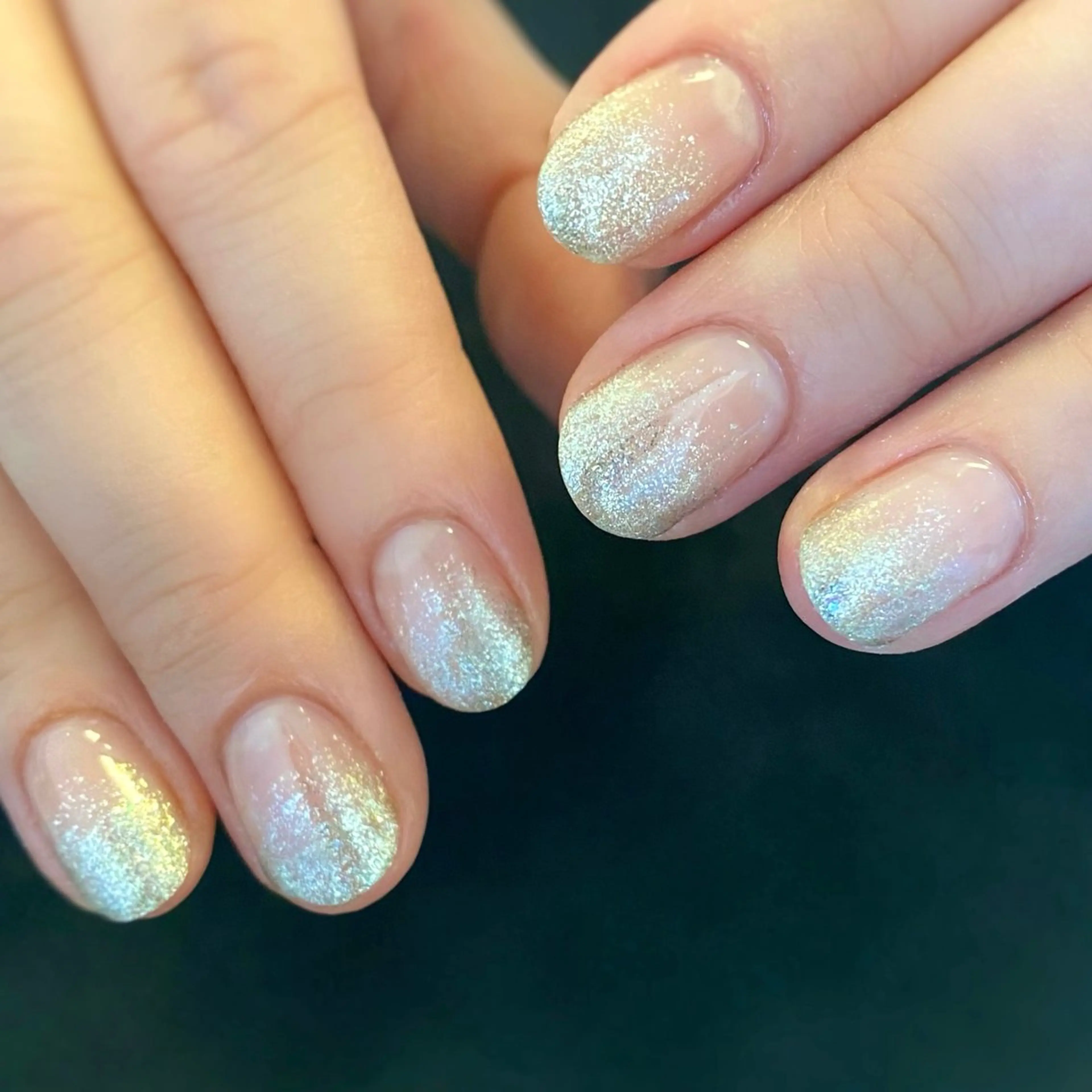 ネイル ブルー グラデーション グリーン ラメ(グリッター) ラメグラデーション nail*157 .のネイルデザイン