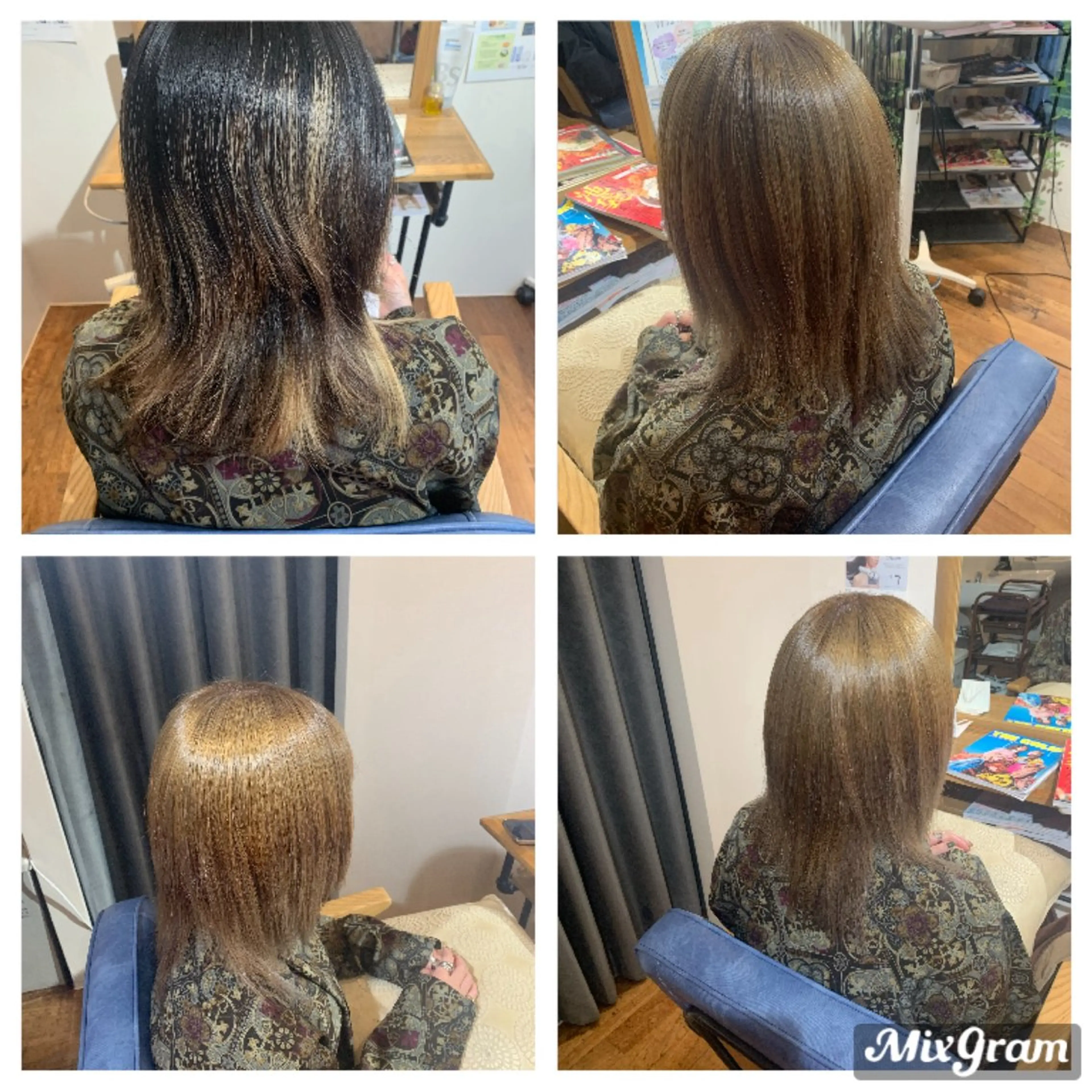 ミディアム カラー 成瀬 一生のヘアスタイル