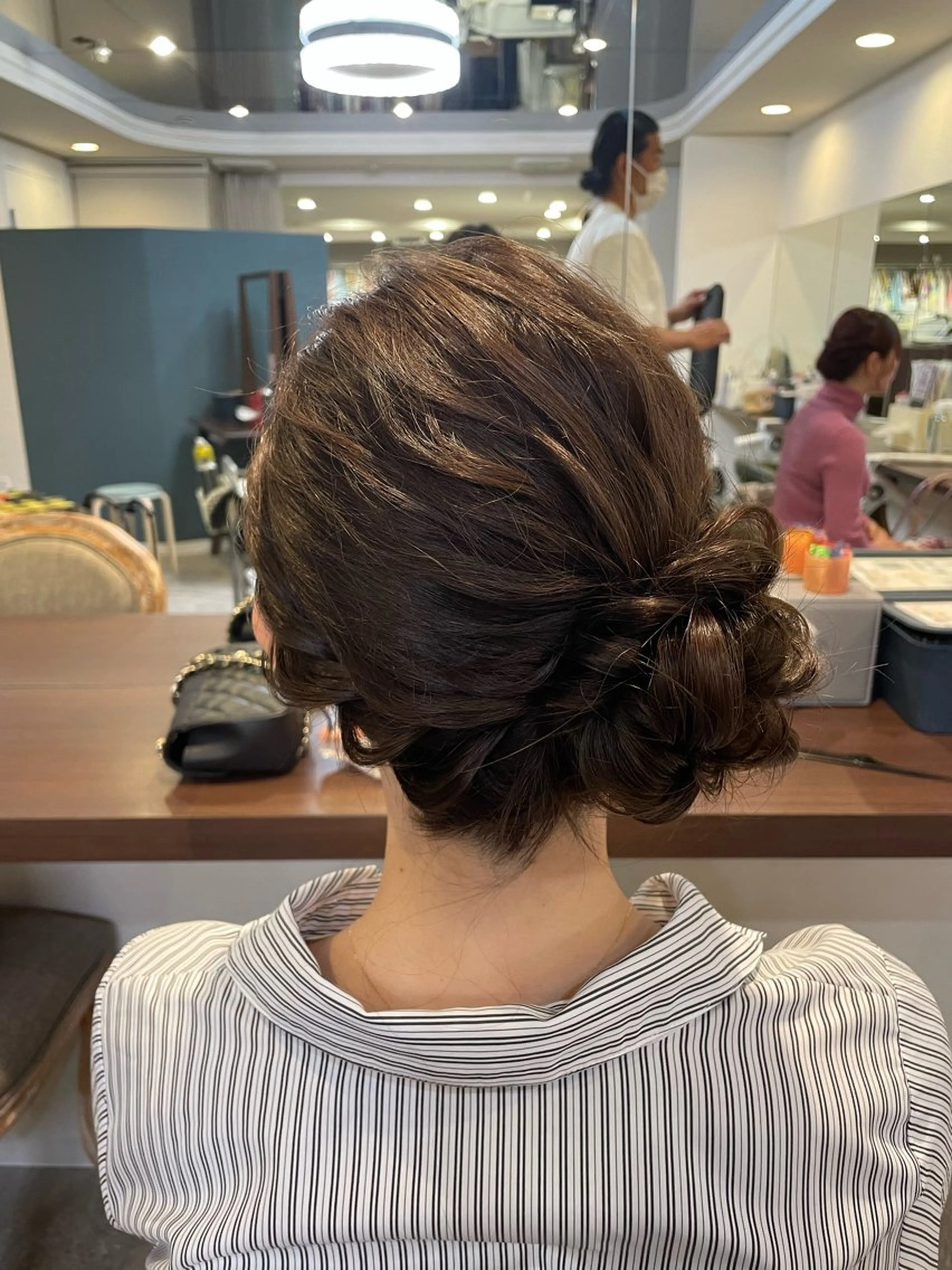 セミロング ヘアアレンジ 大長 一華のヘアスタイル