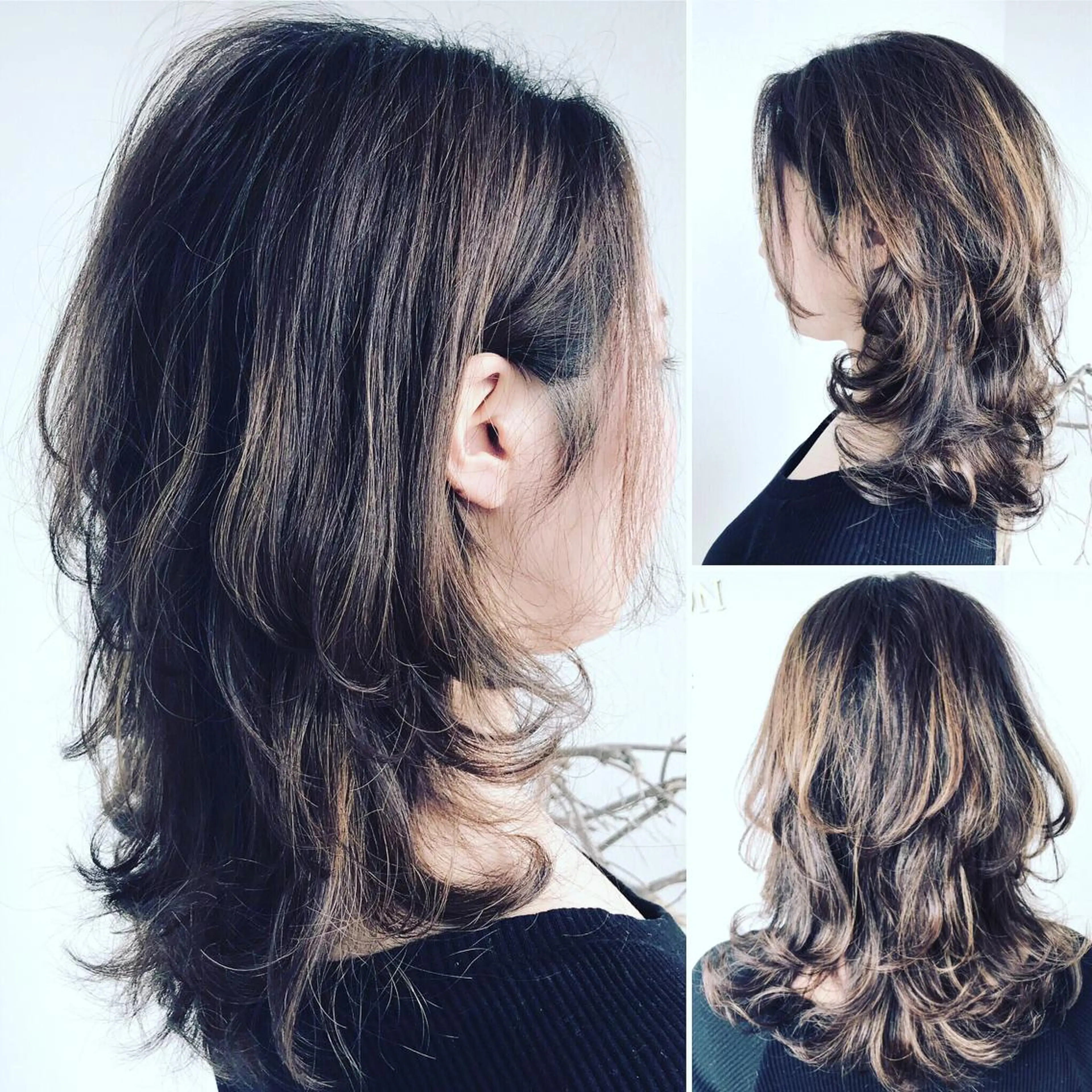 セミロング レイヤーカット ウルフカット ウルフレイヤー 大嶋 宏隆のヘアスタイル