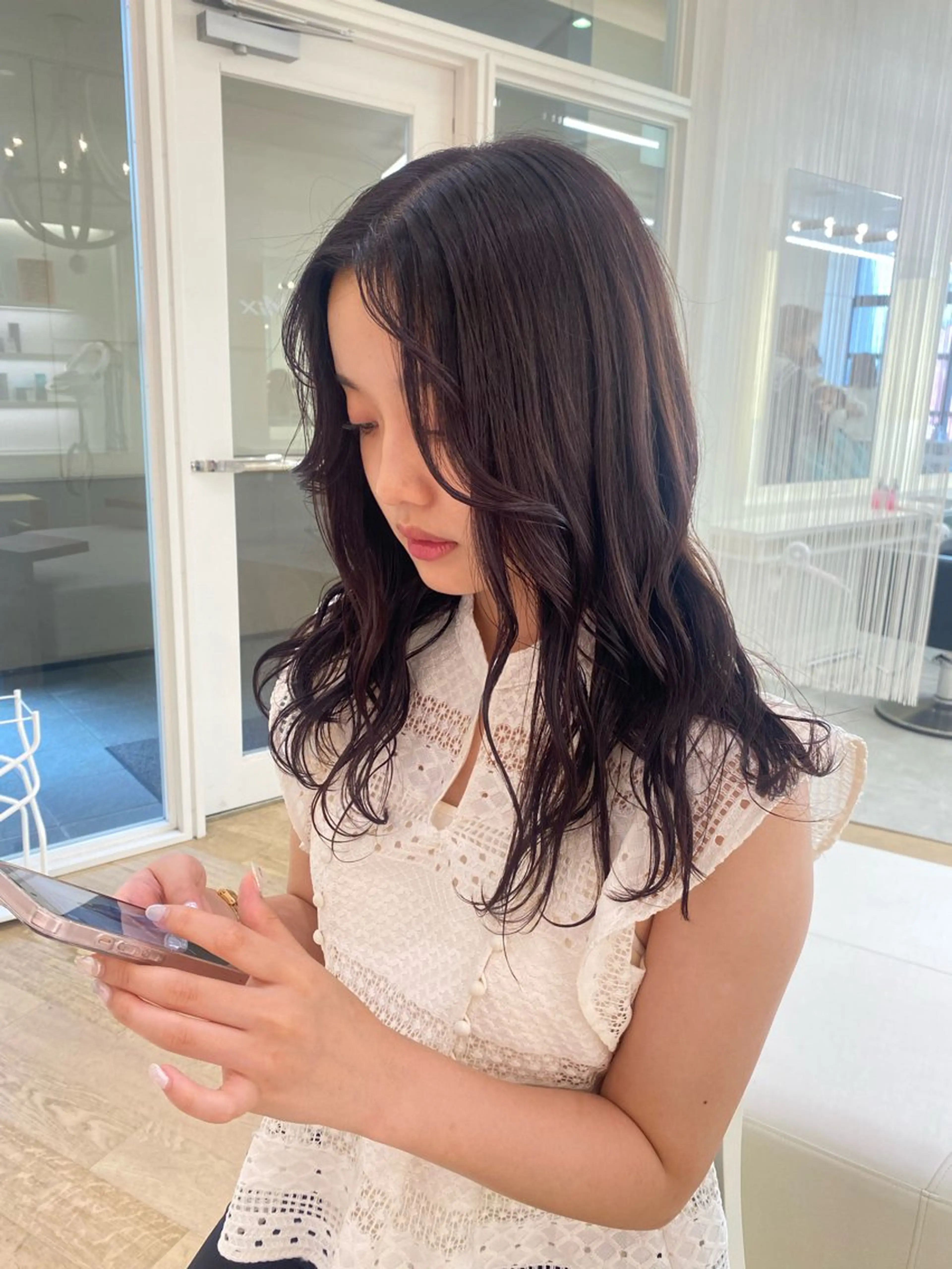 ロング カラー ヘアカラー ParveMix🍀 藤原愛未のヘアスタイル