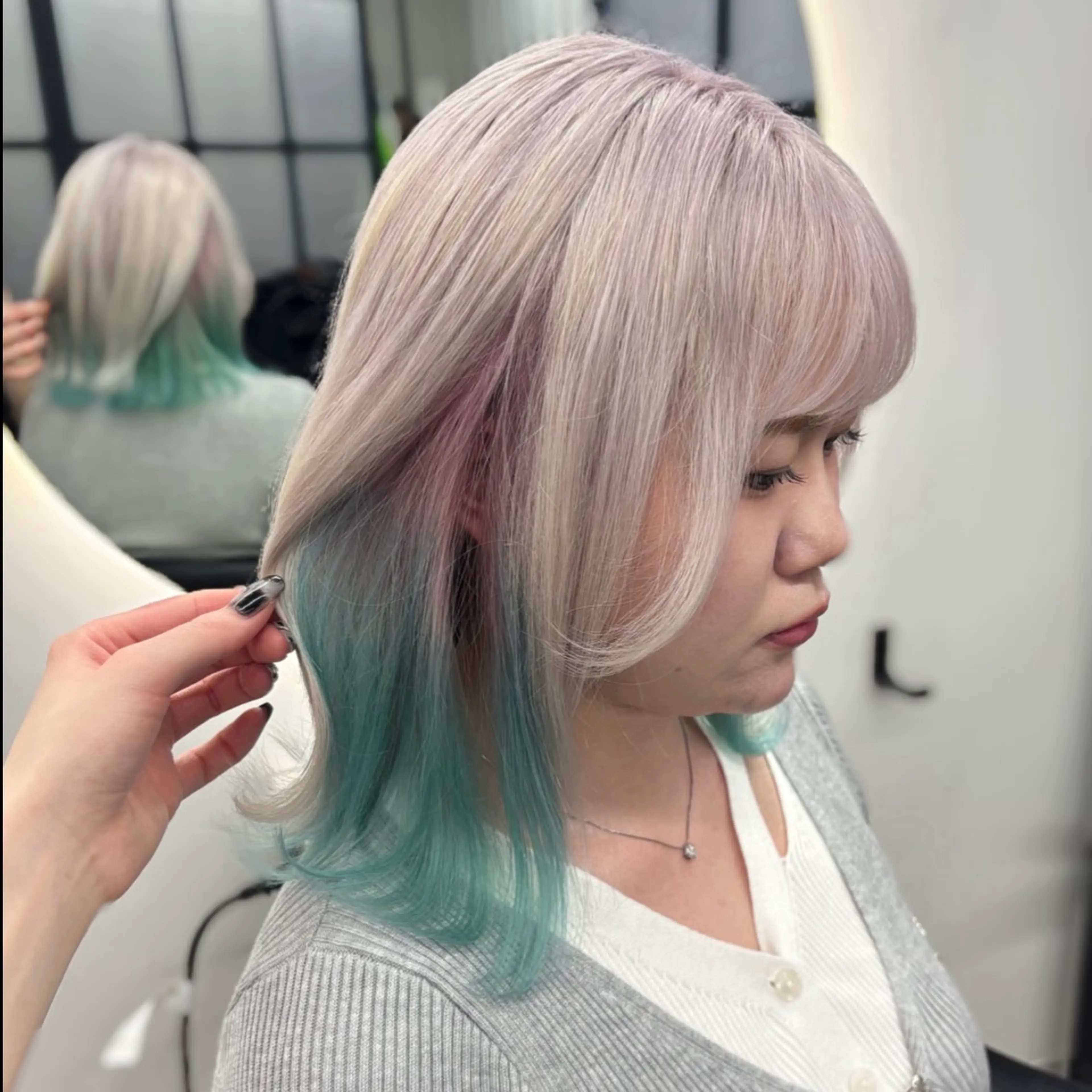 ミディアム カラー ヘアカラー Ren. 🦋デザインカラーのヘアスタイル