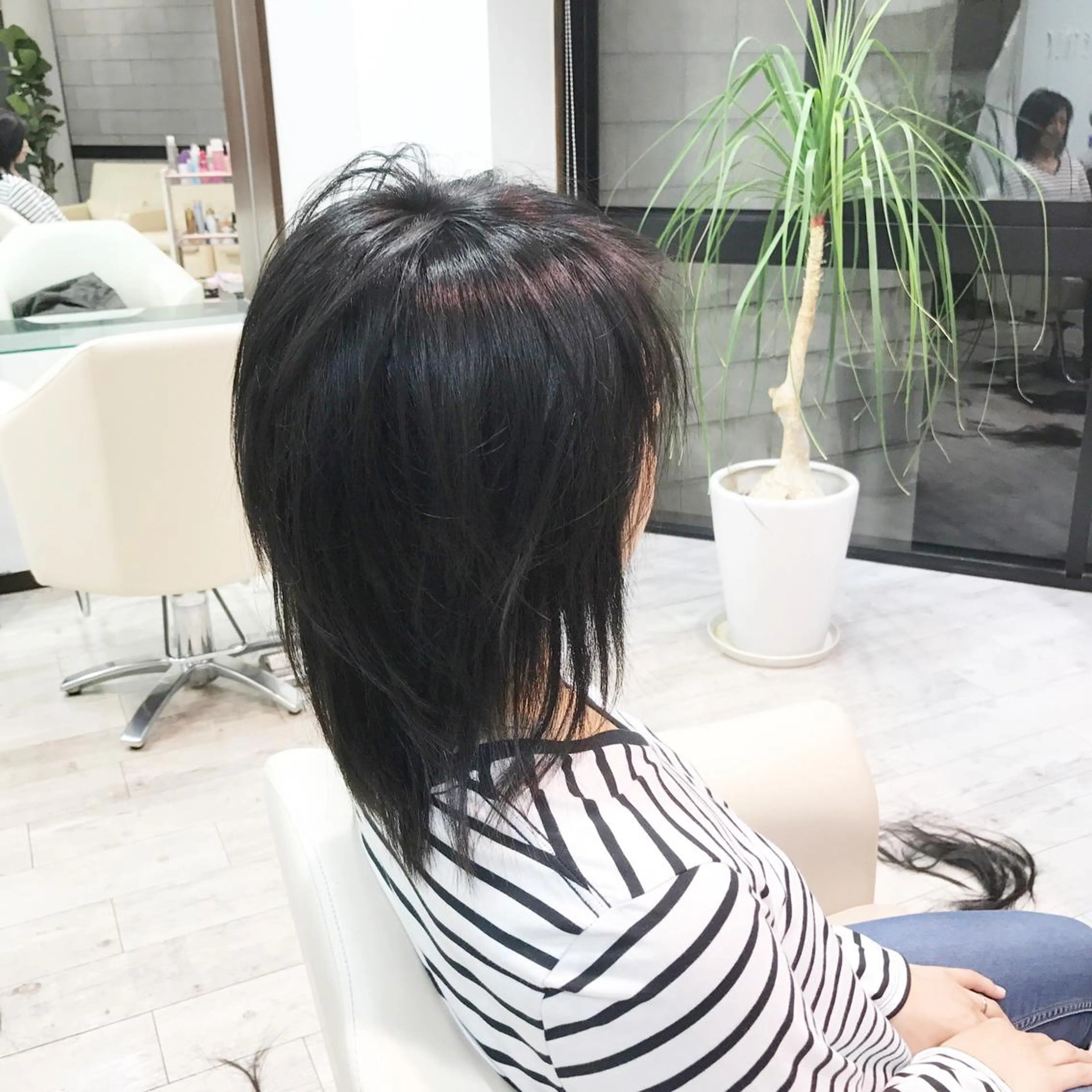 ミディアム カラー パーマ ヘアアレンジ メンズ キッズ ネイル マツエク・マツパ ドライ カット✂️髪質改善のヘアスタイル